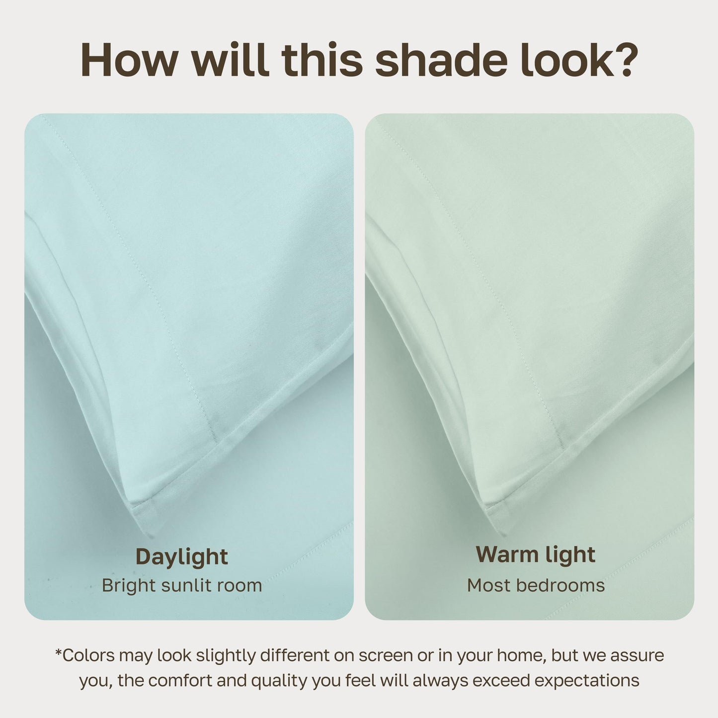 California Design Den King Fitted Sheets Only, Soft 100% Cotton Sateen, Deep Pocket, Durable All-Around Elastic, Head/Foot Side Indicators, King Size Fitted Sheets (Seafoam)