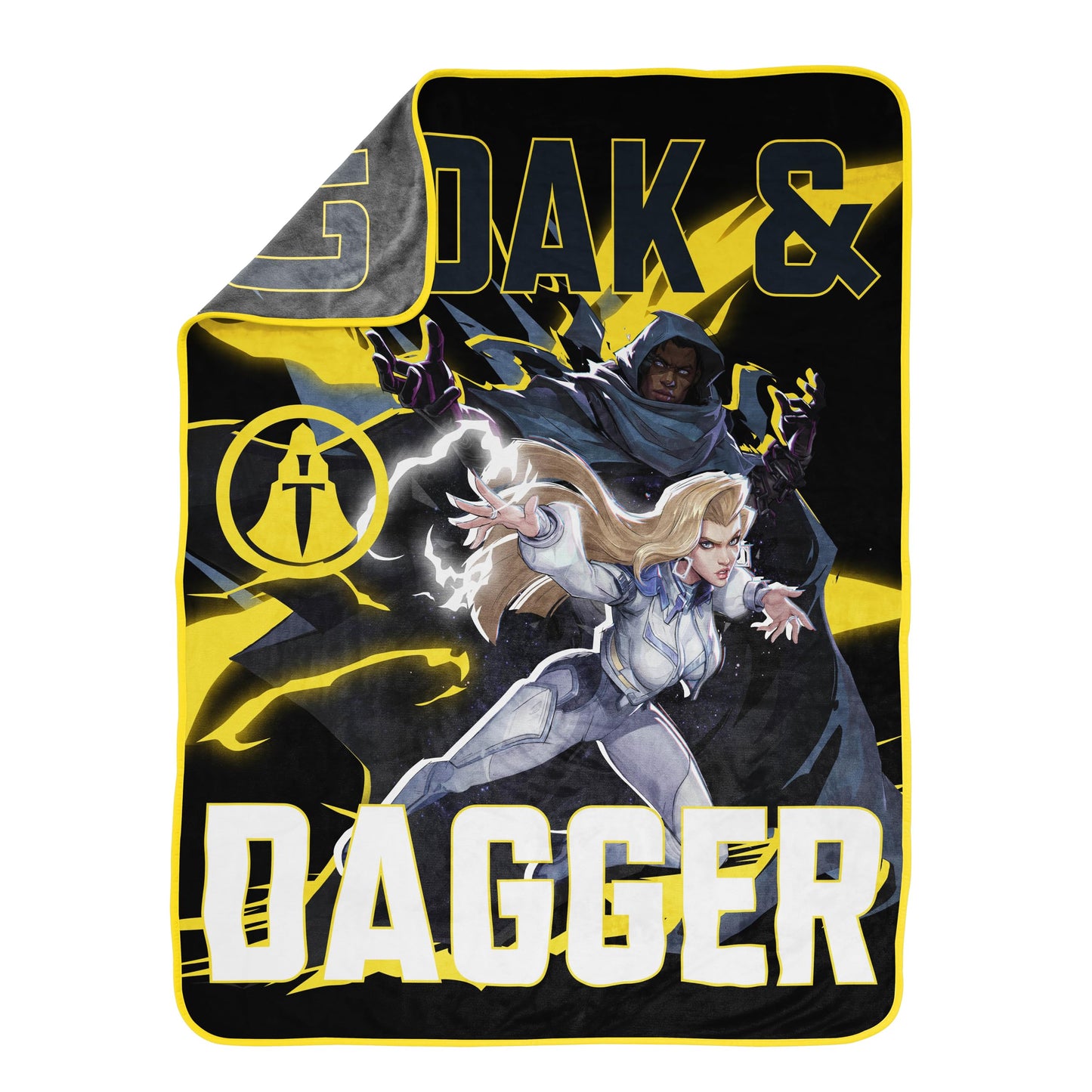 Jay Franco Kids Plush Throw Blanket – Soft & Cozy Fleece Throw for Bedroom & Couch Décor, Official Licensed Product, Multi - Marvel Rivals Clock & Dagger, 46x60 - Throw Blanket