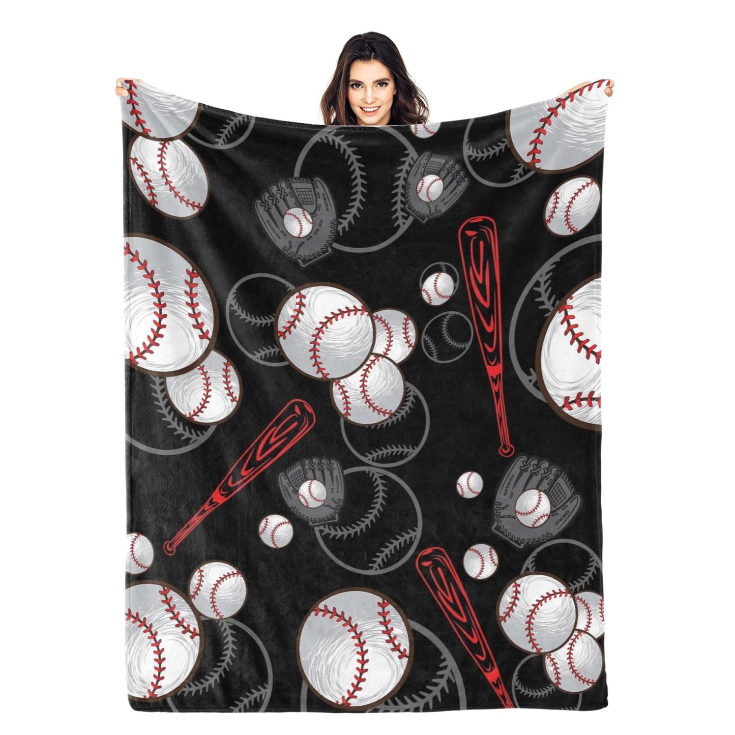 Baseball Blanket Gifts, Baseball Throw Blanket for Boys, Baseball Gifts for Kids, Teens, Adults Baseball Lovers, Sport Baseball Print Soft Cozy Blanket for Couch Bed (50"X40", Baseball)