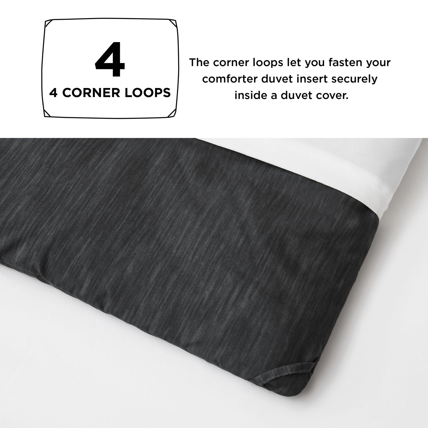 Bedsure Black Comforter Set Queen - Soft Bedding for All Seasons, Breathable Cationic Dyed Bed Set, 3 Pieces, 1 Queen Size Comforter (90"x90") and 2 Pillow Shams (20"x26"+2")