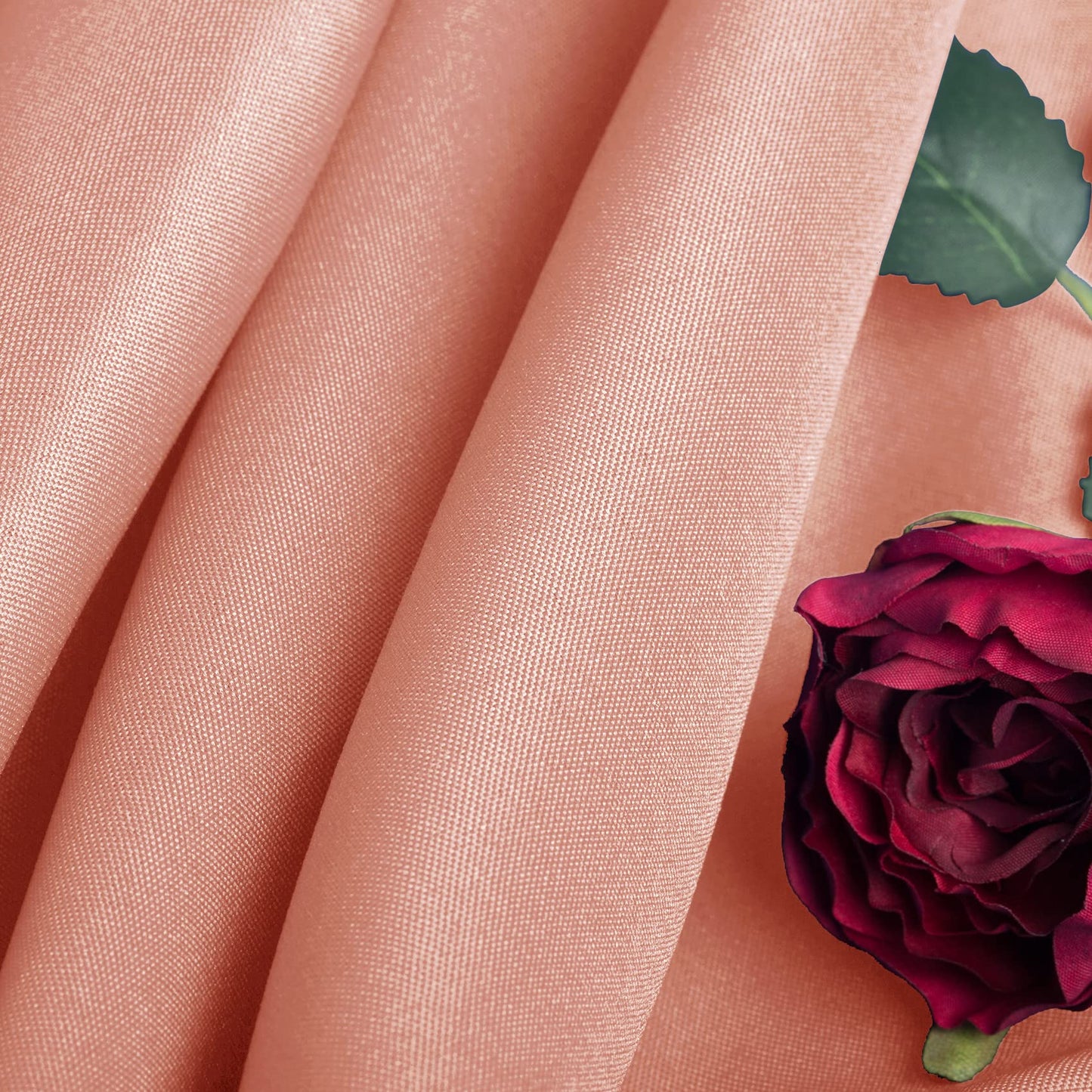 Ascoza 2pack 60x120 Inch Dusty Pink Rectangular Tablecloth 6 Feet Table Cloth in Polyester Fabric for Wedding/Banquet/Restaurant/Parties