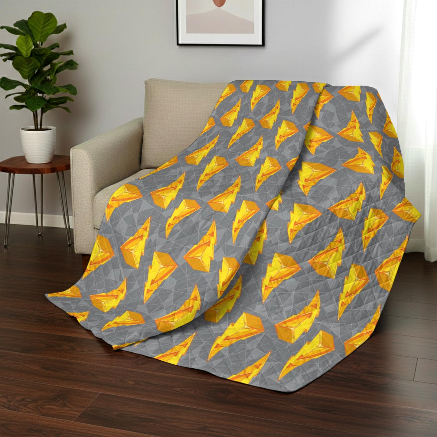 Northwest Power Rangers Geo Power Twin Quilted Blanket, Comfy Throw, Adults Boys Girls, Soft Lightweight Bedding for Bed, or Couch, 60 x 90 inches