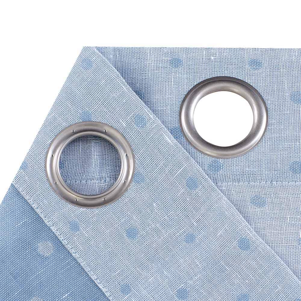 Everyday Celebration Linen Polka Dot Sheer Window Curtains, Ombre Semi Sheer Curtains 100% Full Lenght Window Drapes, Grommet Curtains & Drapes (Sky Blue), 52" W X 84" H, 1 Panel