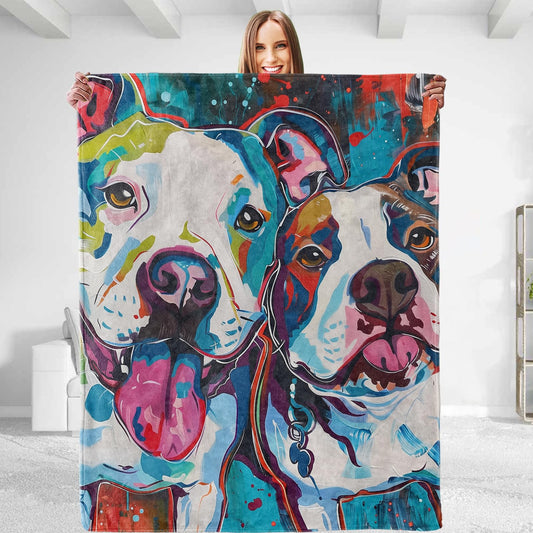 dhakalrlde Colorful Dog Blanket Ultra Soft Flannel Blankets 40"X50" Vibrant Animal Design Lightweight Throw Pet Area Bedroom Picnic and Home Decoration Gifts for Kids and Pet Lovers