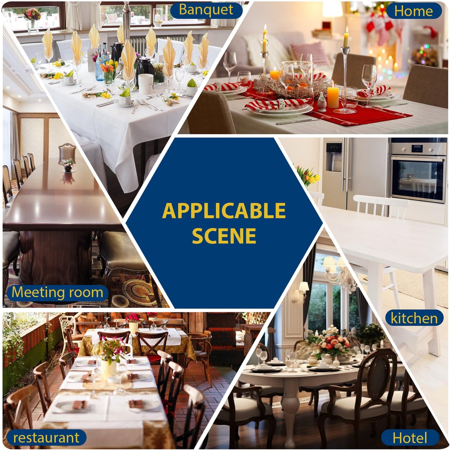 Fafua Chair Covers, Dining Room Chair Covers, Stretch Kitchen Chair Covers/Dining Room Chair Covers Set of 4, Removable Washable Dining Chair Slipcovers for Home, Hotel, Banquet, Linen Blue Pattern