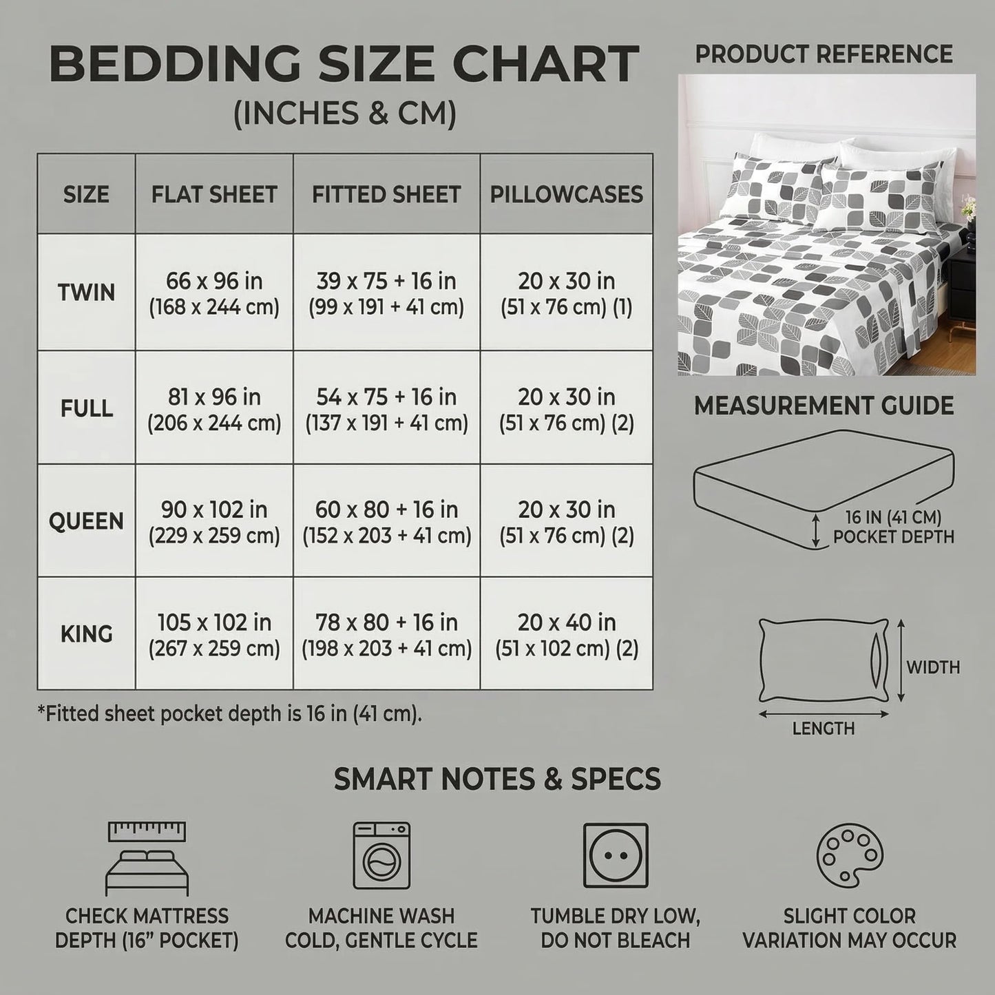 HCORA Geometric Queen Sheet Set, Ultra Soft Double Brushed Microfiber Bed Sheets, Deep Pocket, Breathable, Wrinkle Resistant, Easy Care, 4PC, Queen Size