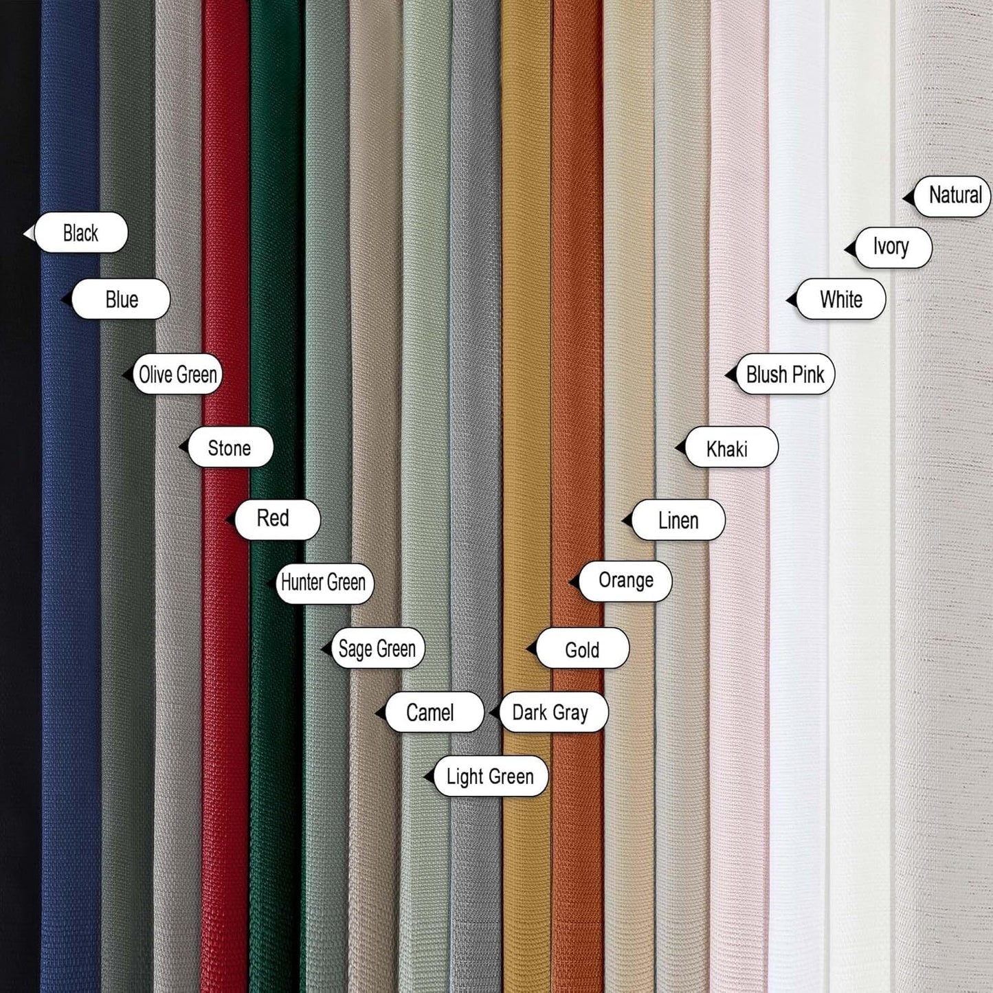 Lecloud Bessie Red Curtains 45 Inch Length 2 Panels Set, Airy Faux Linen Textured Light-Filtering Christmas Soft Curtains, Rod Pocket Window Treatments for Bedroom Living Room, Each 30" W x 45" L