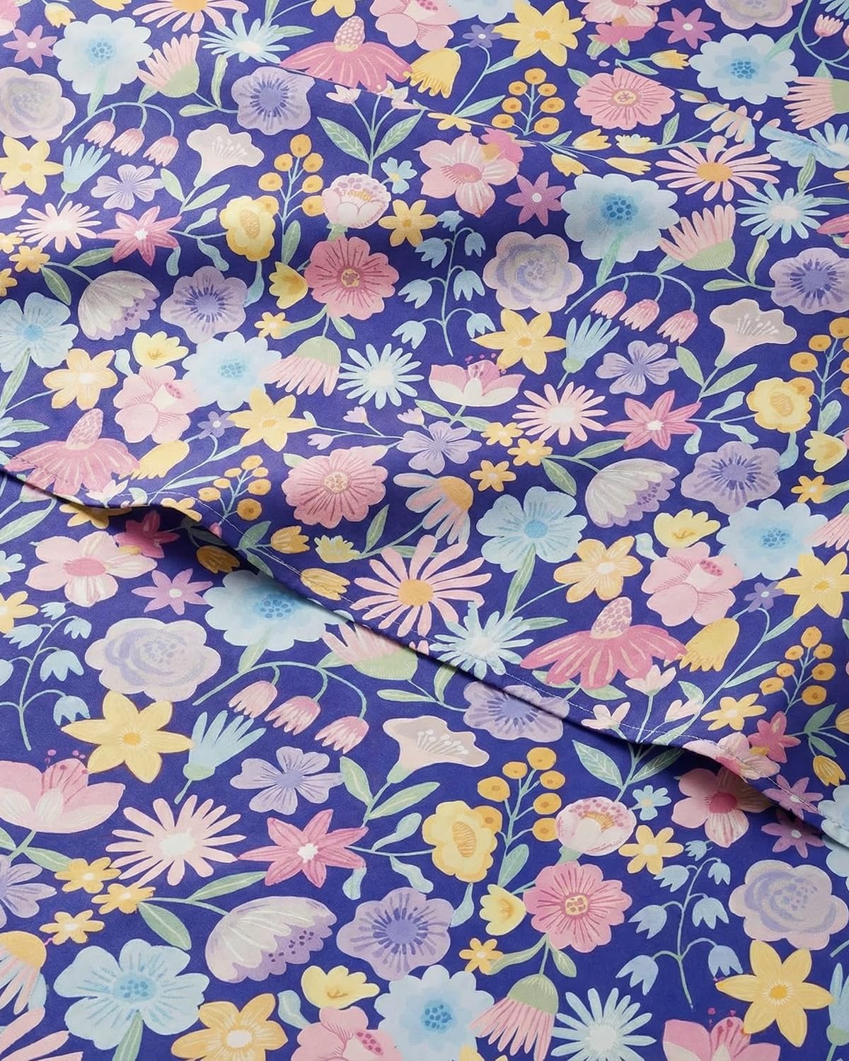 CGK Unlimited Kids Purple Meadow Queen 4 Piece Sheet Set - Boys, Girls, Teens, Toddler - Easy Fit Deep Pockets - Soft, Cooling & Breathable Sheets - Cute, Cozy, Fade & Wrinkle Free - Machine Washable