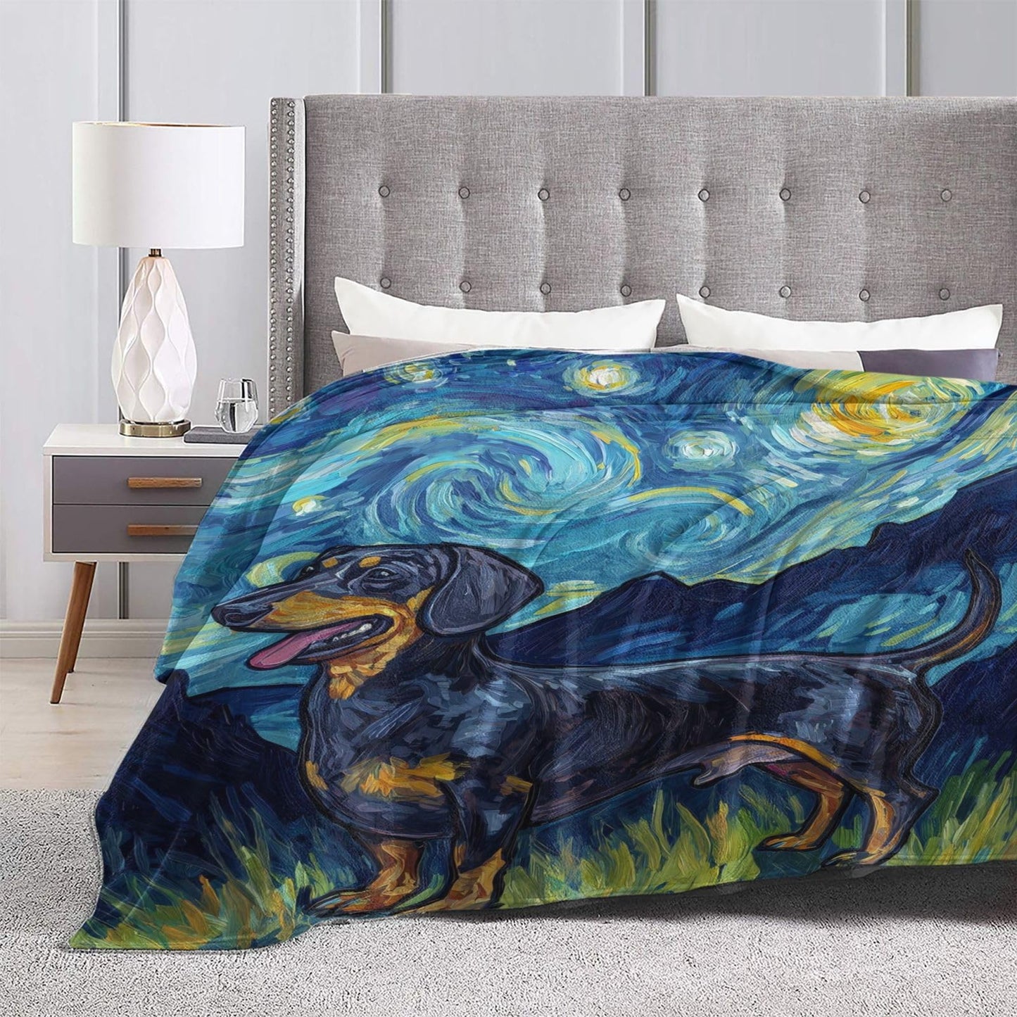 TZJCCMAY Dachshund Blanket for Kids Women Adults, Dog Lover Throw Blankets, Soft Lightweight Fleece for Bed Sofa Home Living Room Decor, Birthday Gifts, 50x60in