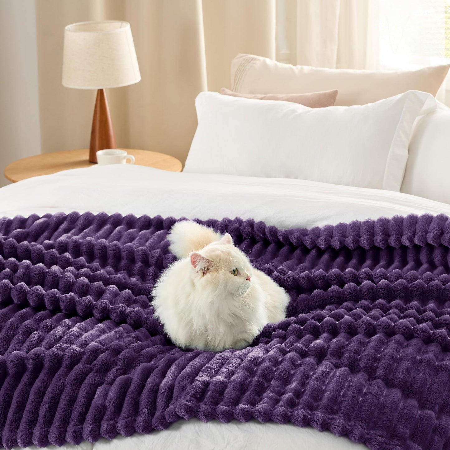 Bedsure Purple Fleece Blanket for Couch&Twin Blanket for Couch,60x80 Inches