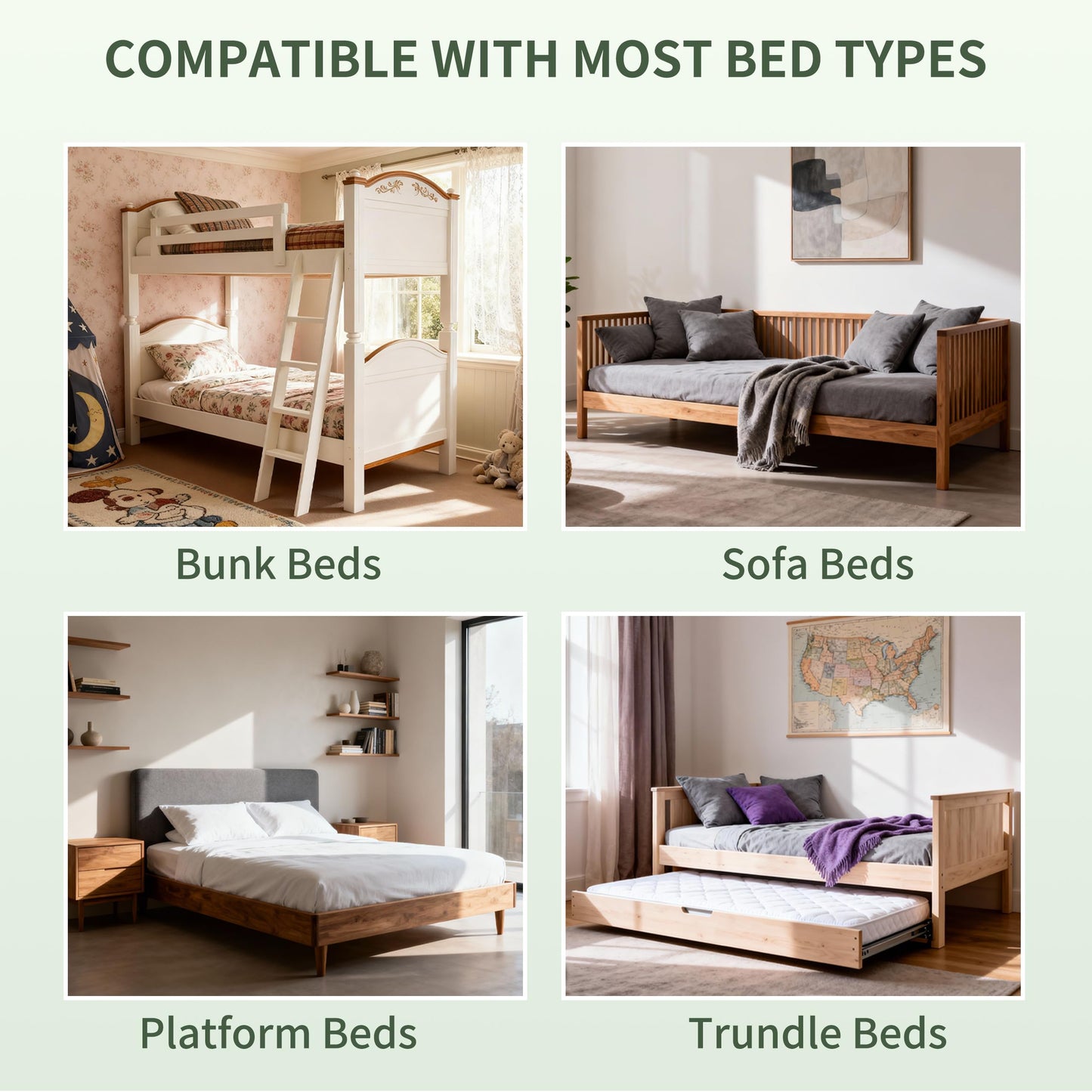 Dowiean Full Bunkie Boards(75"x54"), 8mm Bed Boards, Full BunkieBoards to Stop Sagging, Light and Thin, Breathable, Noise Minimizing, Moisture Resistant Bunkieboards