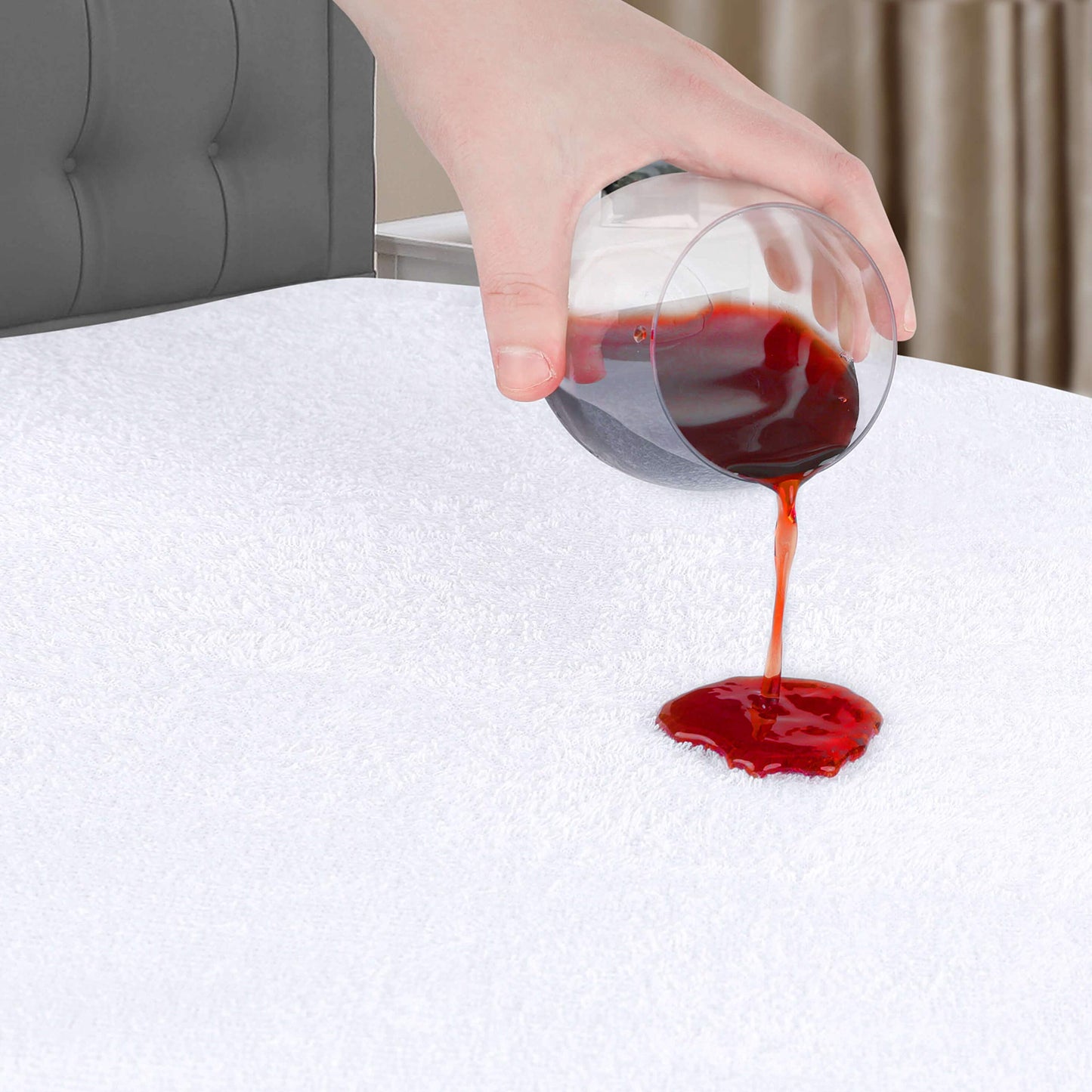 Masirs Zippered Mattress Encasement - Waterproof, Breathable, Noiseless, Machine Washable, Soft Terry Top for Comfortable Night Sleep. (Cal-King)