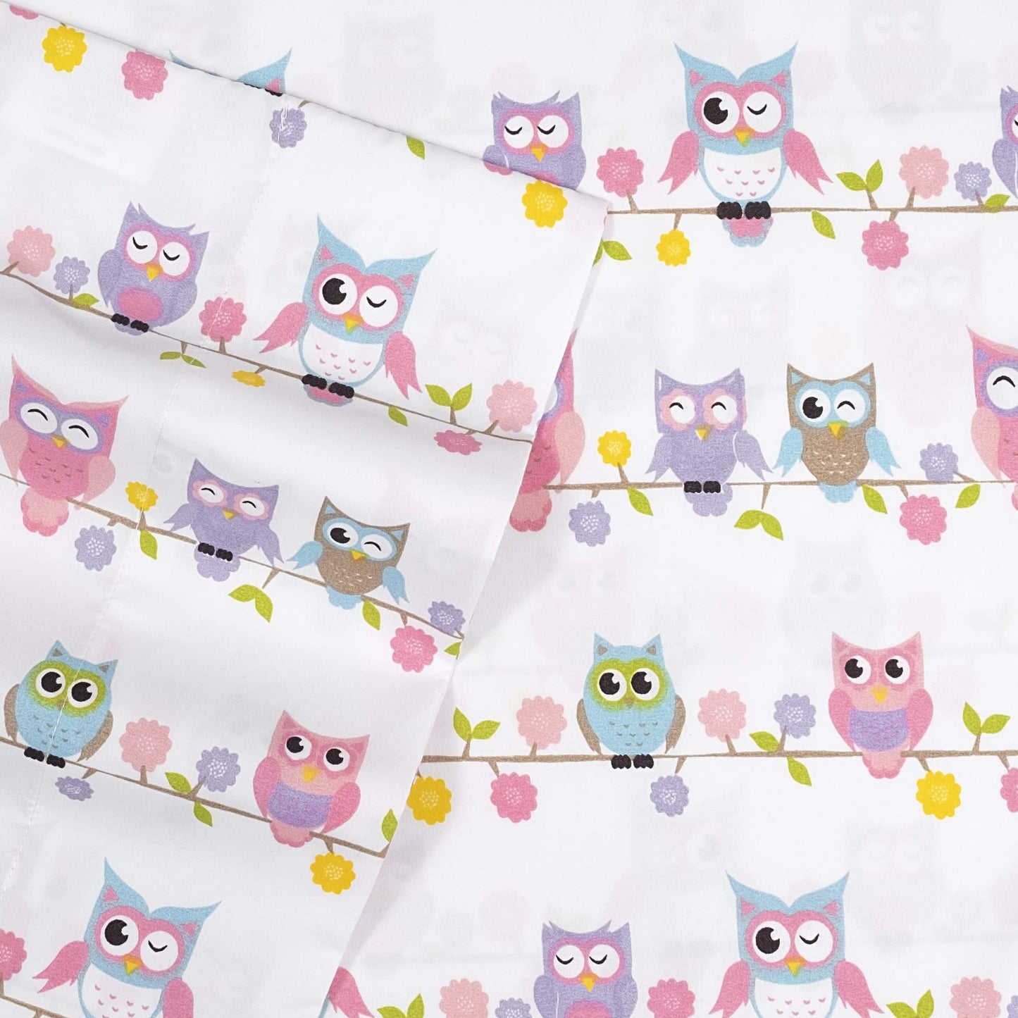 1500 Supreme Kids Bed Sheet Collection - Fun Colorful and Comfortable Boys and Girls Toddler Sheet Sets - Deep Pocket Wrinkle Free Soft and Cozy Bedding - Twin, Owls