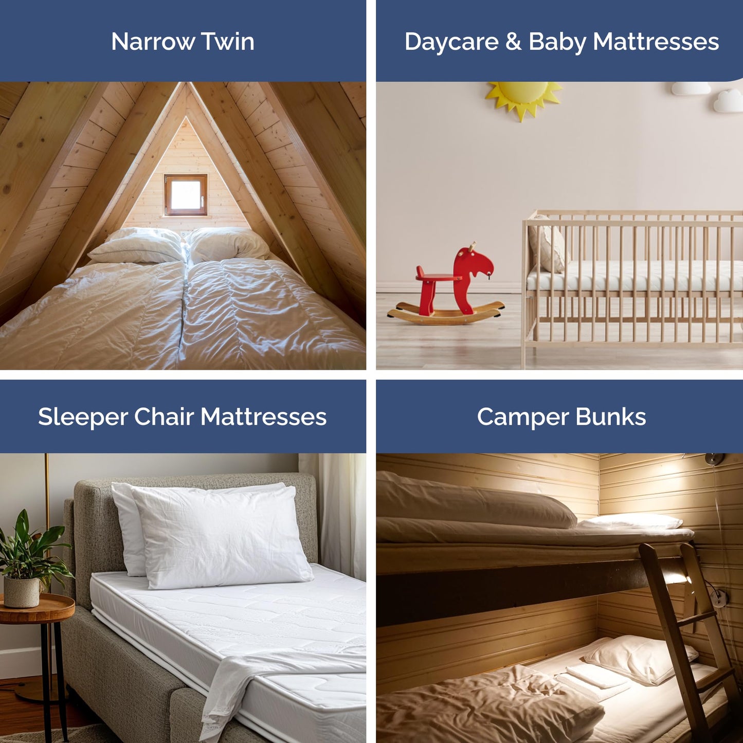 Cot Sheet Set 33” x 75” – Easy-Fit Cot Size Mattress Sheets – Ideal for Narrow Twin, Camper Bunk, RVs, Twin Bunks, Day Care and Camping Cots - Cot Size Fitted Sheet fits 6” to 10” Mattresses – White