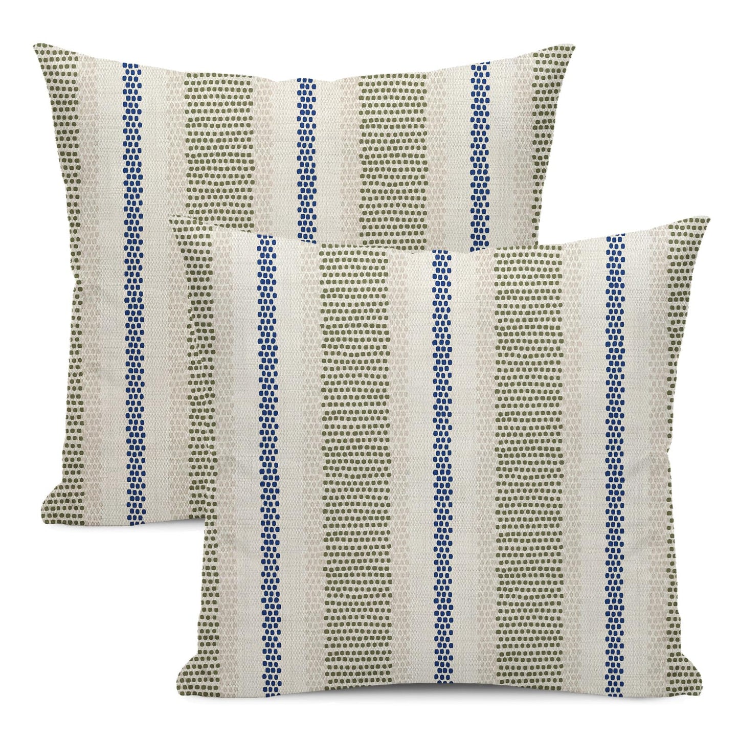 Yxuiyal Boho Pillow Covers 18x18 Set of 2 Sage Green Blue Abstract Throw Pillow Covers Outdoor Decorations Modern Minimalism Decorative Pillowcase Farmhouse Linen Cushion Case for Sofa Couch
