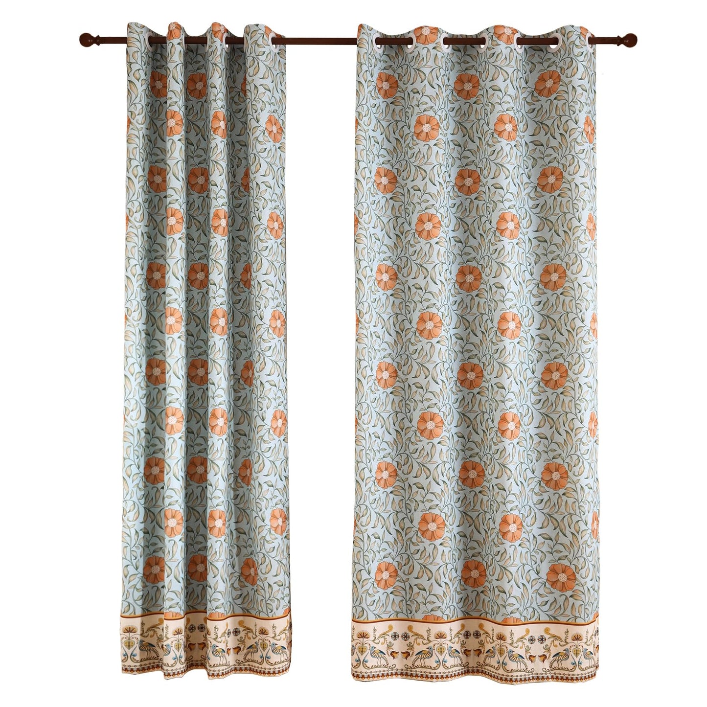 patdrea Designer French Linen Curtains Set of 2 Panels,53"x87"-Wensel