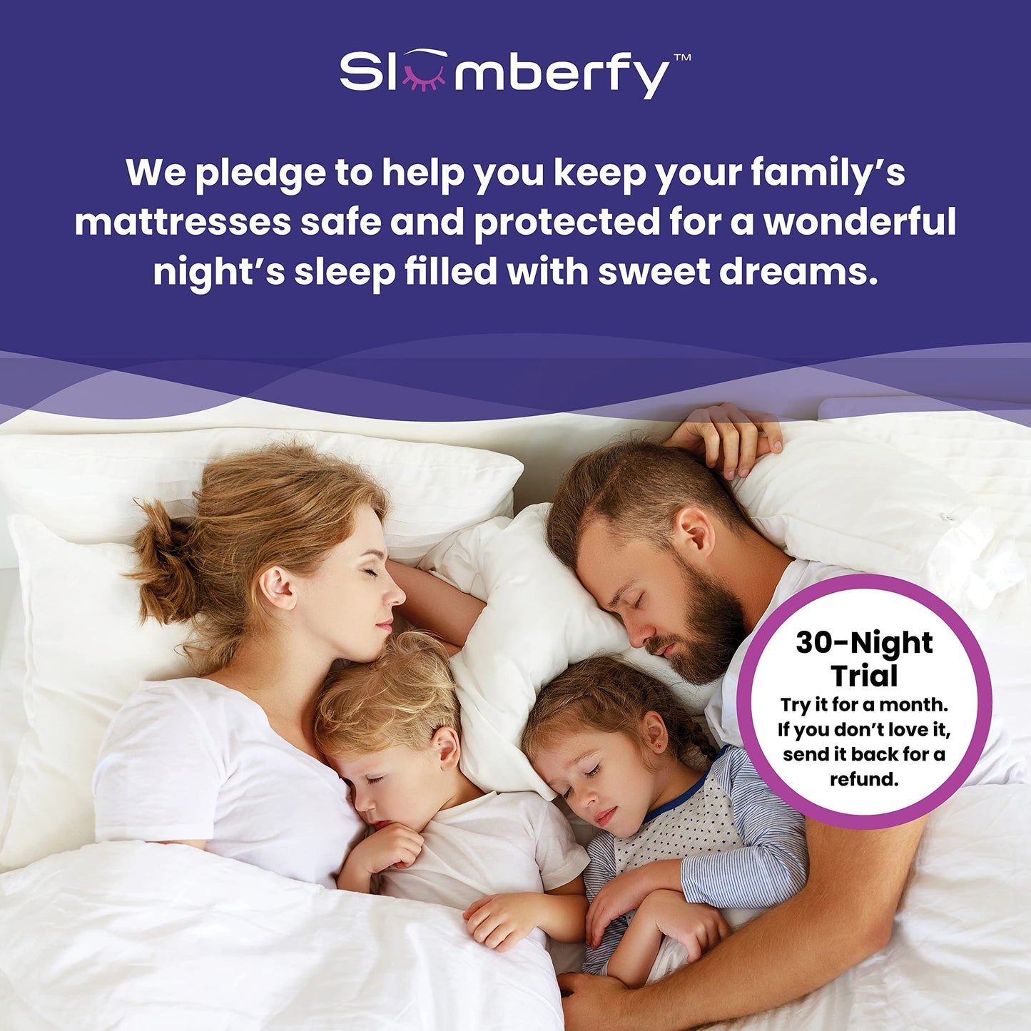 Queen Size Waterproof Bamboo Mattress Encasement by Slumberfy - Premium Skin-Safe Mattress Protector with 360° EZ Zipper, Lab-Tested Bed Bug, Zippered Encasement (60x80 in)