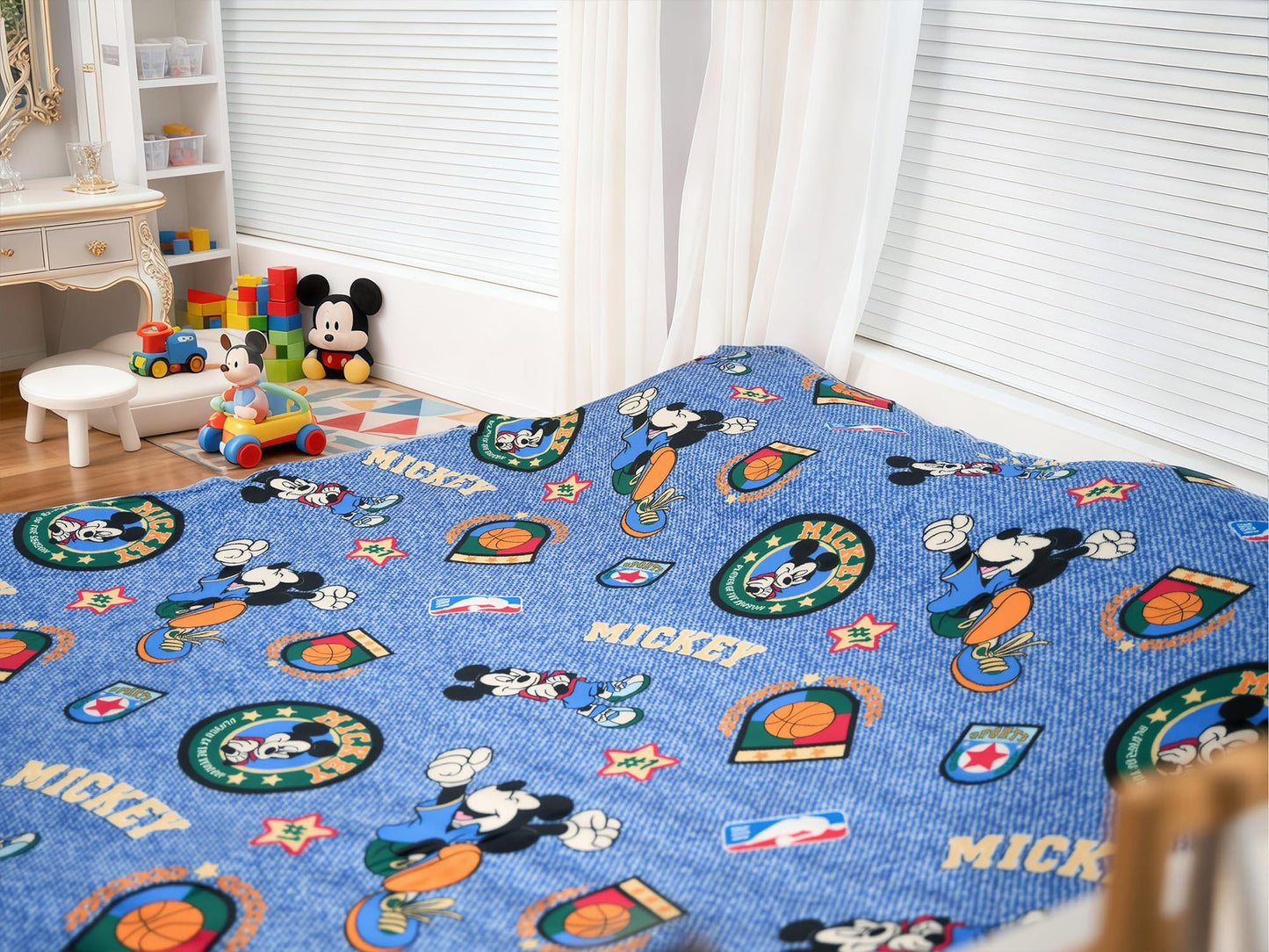 Northwest Disney Mickey Mouse Plush Throw Blanket, Oversized 62" x 90" Silk Touch Soft Fleece Blanket for Kids & Adults, Officially Licensed
