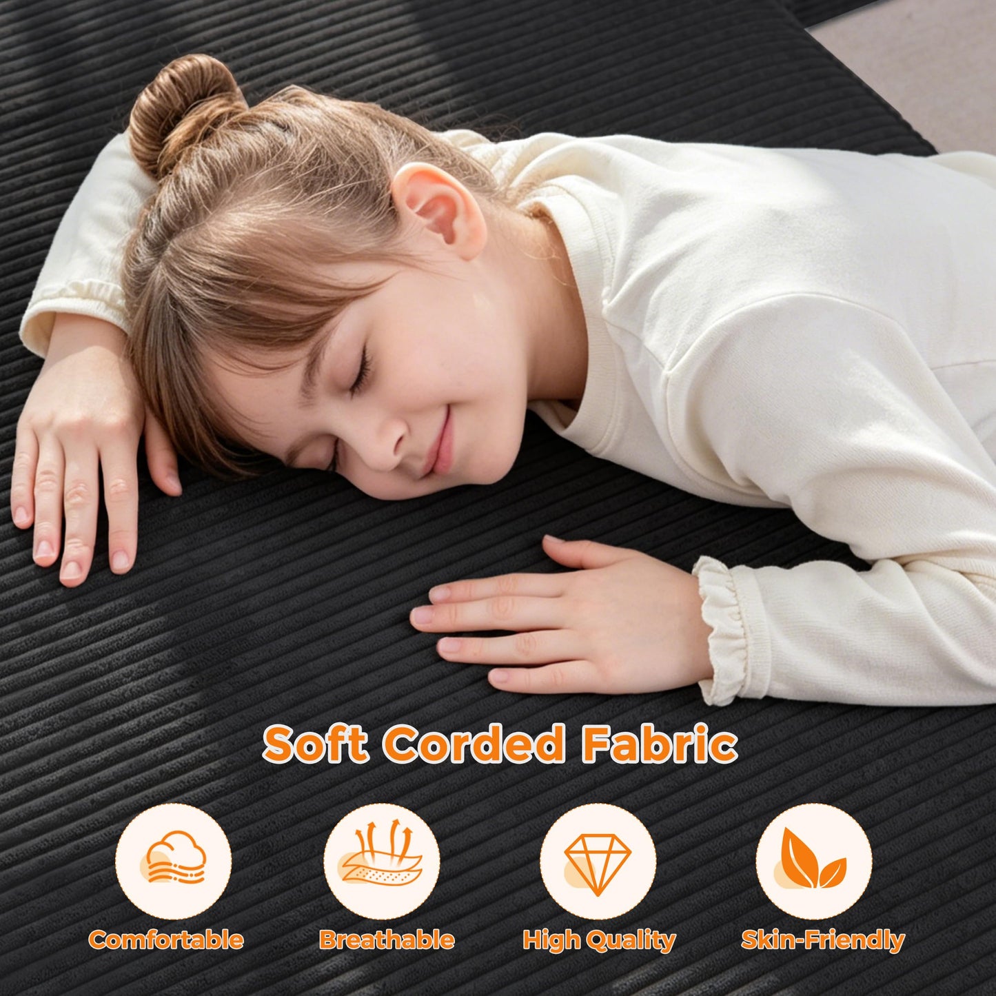 MAXYOYO Convertible Sofa Bed for Boys and Girls, Floor Kids Bean Bag Chair