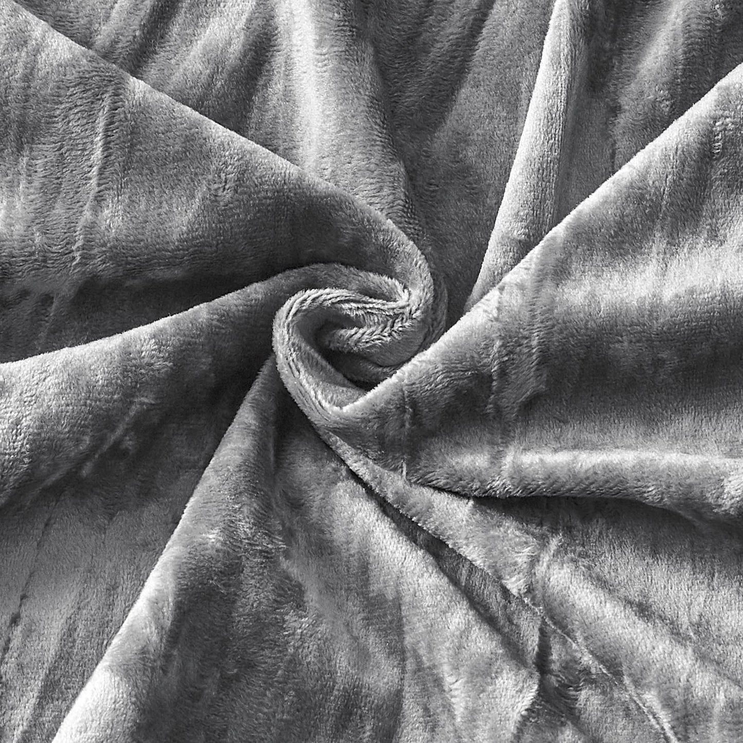 Fredsure Crinkle Velvet Comforter Set, 3 Pieces Grey King, Crinkle Velvet Face and Brushed Microfiber Reverse, with Light Poly Fill