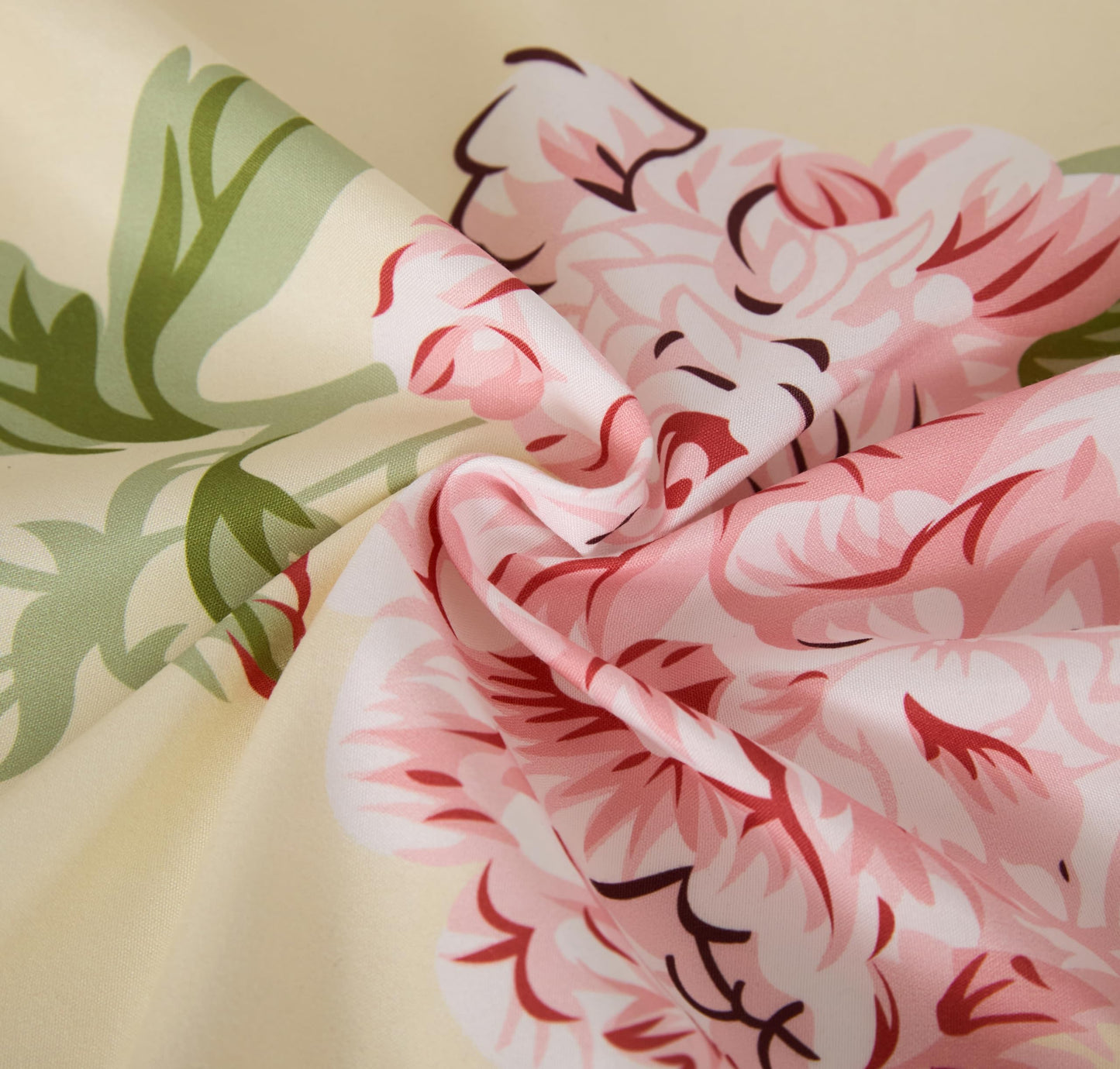 Spirit Linen home 6-Piece King Size Bed Sheet Set - Deep Pocket, Floral Pattern, Soft and Breathable Bed Sheets, Microfiber Material, Includes 1 Fitted, 1 Flat, 4 Pillowcases - Rose Floral Design