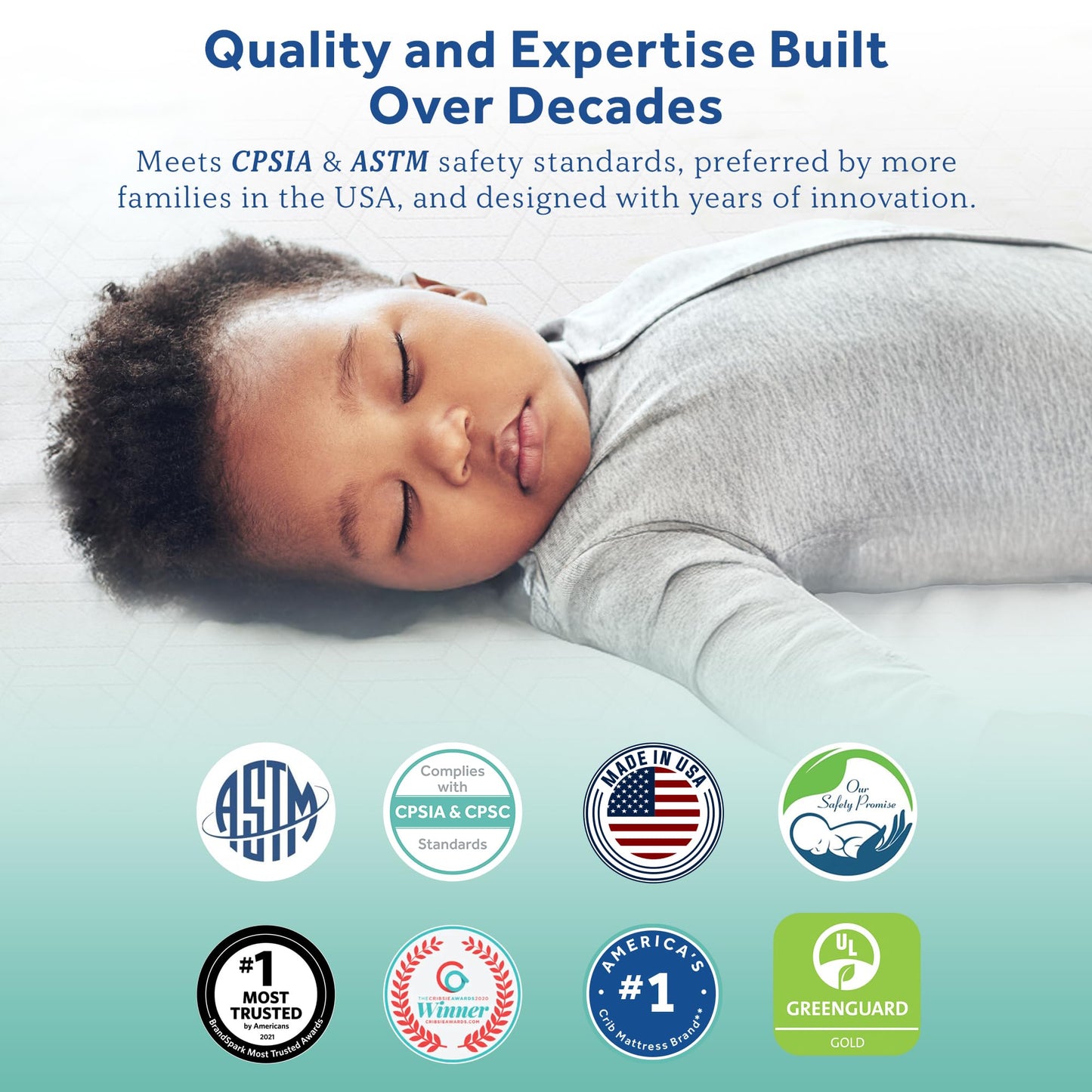 Sealy Baby Flex Cool 2 Stage Crib Mattress and Toddler Bed Mattress, Breathable Hybrid Coil Design, Waterproof Cotton Surface, GREENGUARD GOLD Certified, Standard 52x28 Size