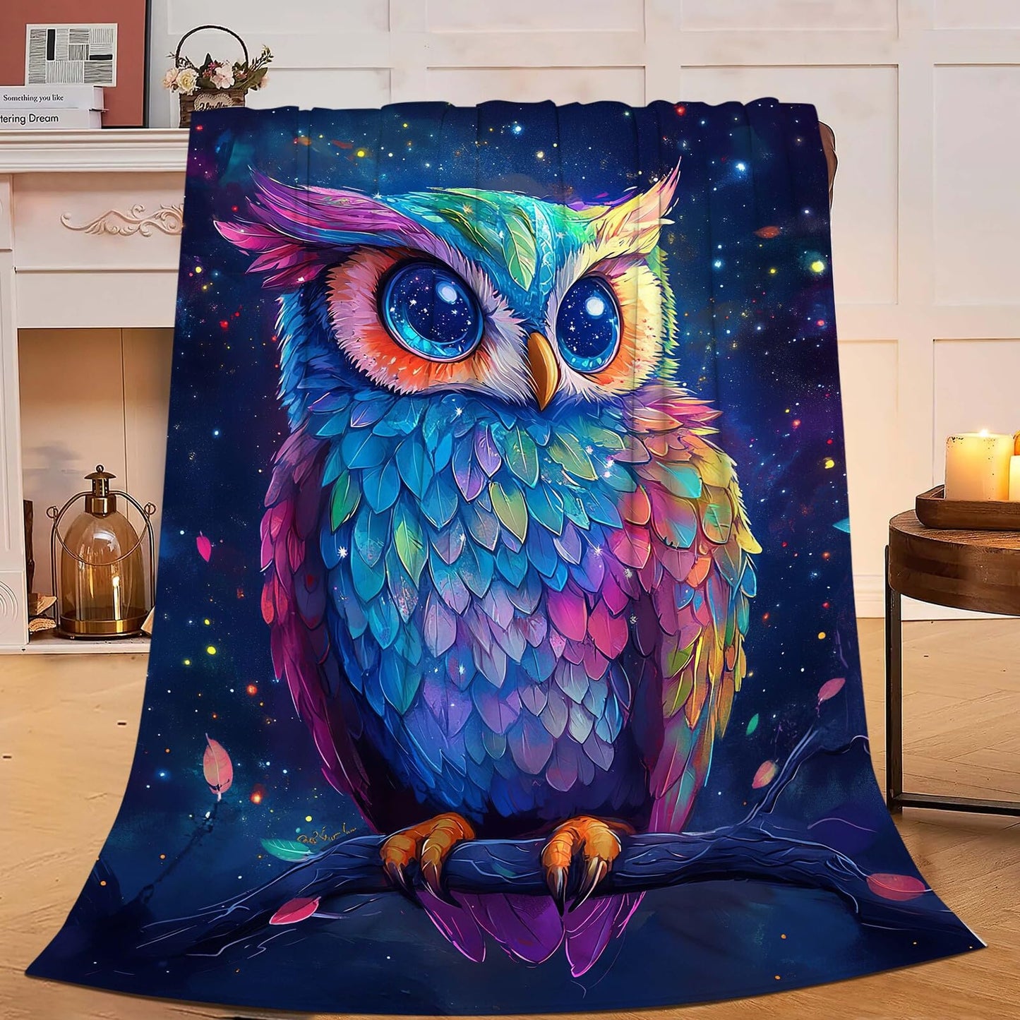 Owl Blanket Cute Owl Throw Blanket Gifts for Women Girls Men Boys Kids Adults Super Soft Cozy Plush Fluffy Fuzzy Fleece Blanket Decor 40''X50''