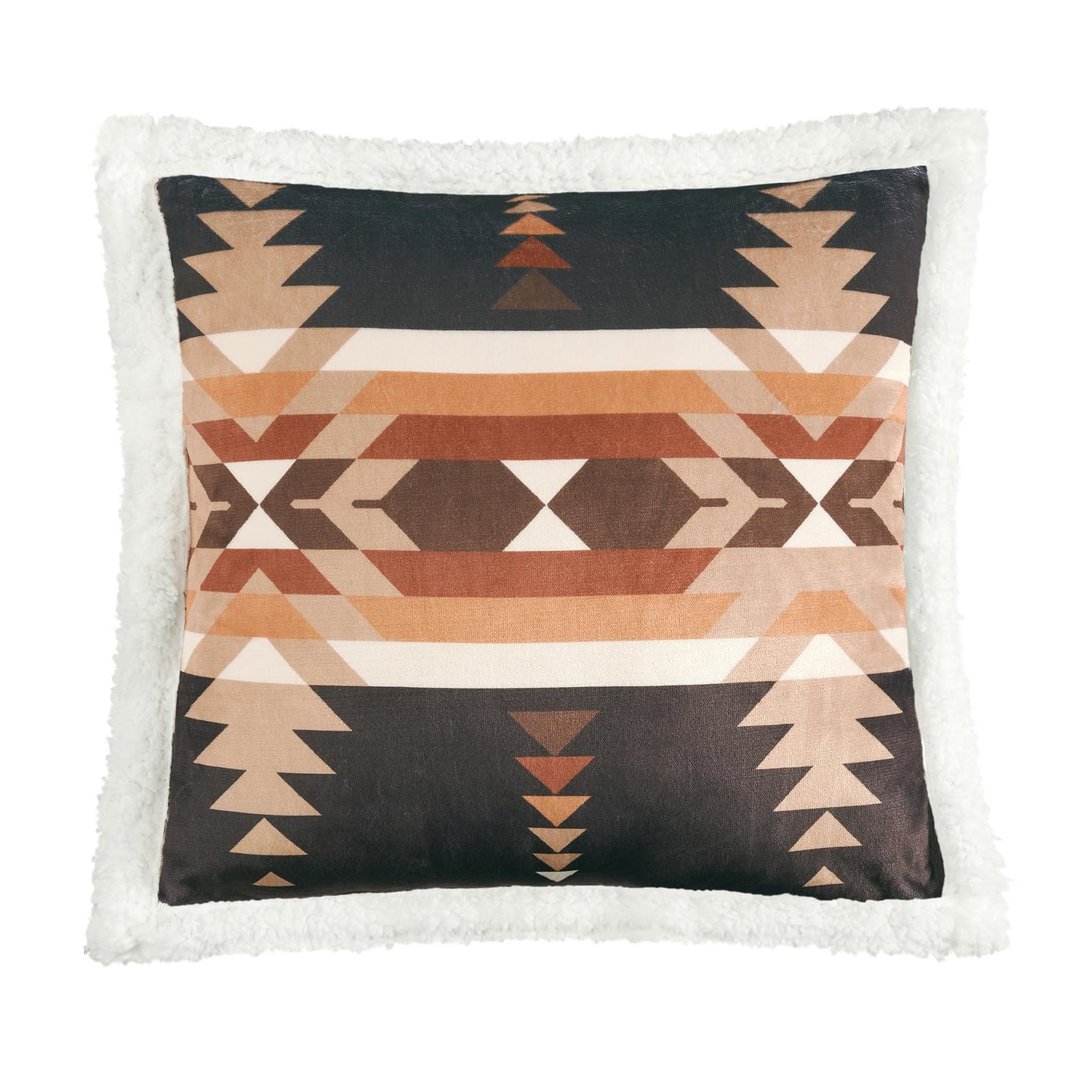 Paseo Road Indigo Hill by HiEnd Accents Yosemite Aztec 3 Piece Sherpa Throw Blanket Set, Tribal Navajo Print Fleece Throw Set, Western Southwestern Style, 1 Throw and 2 Pillows