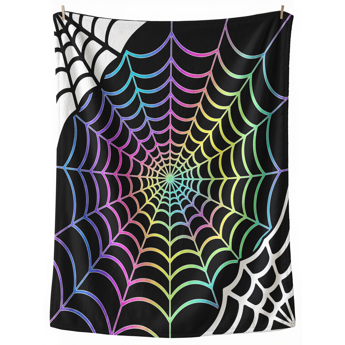 GEDAEUBA Spider Web Blanket Throw - Halloween Fleece Blanket Full Size, Soft Cozy Blankets & Throws for Couch, Bed, and Sofa, 84x90 inches