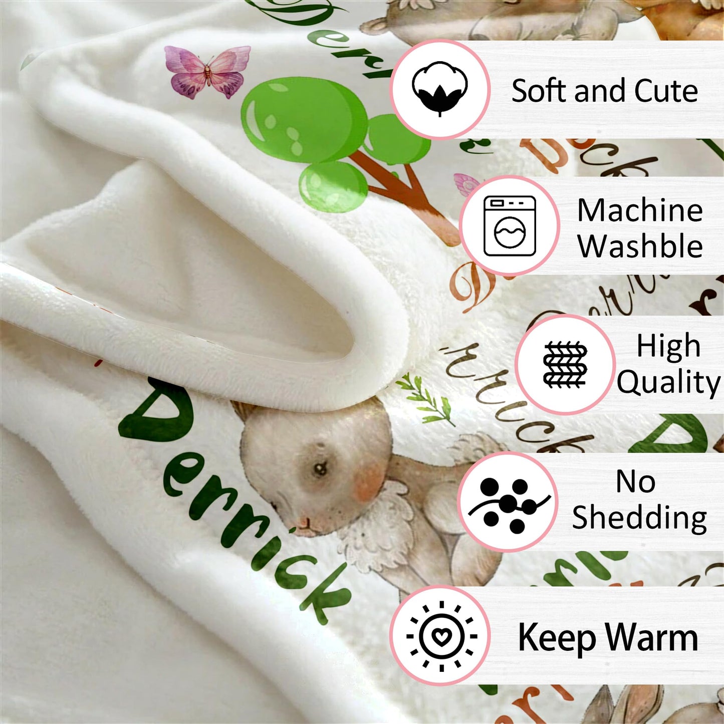 Personalized Baby Blankets for Girls Boys, Custom Throw Babies Blanket with Name, Super Soft Newborn, Babies Girls Boys Receiving Blanket, Custom Baby Shower Birthday Gifts