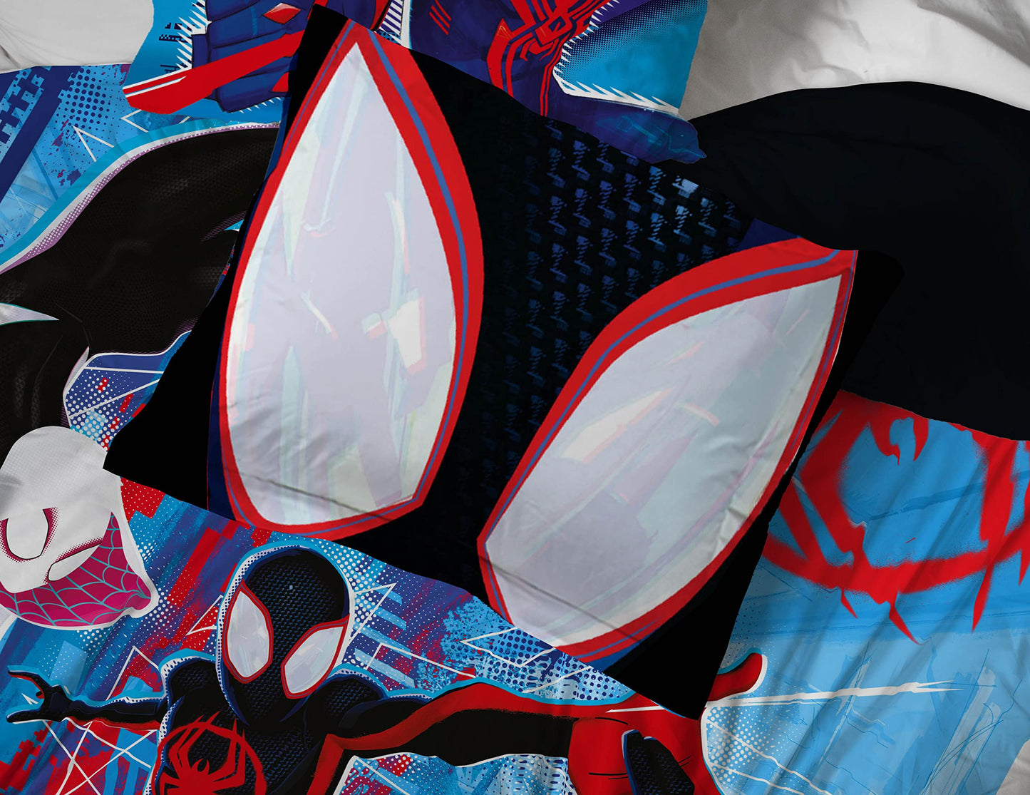 Jay Franco Marvel Spiderman Spider-Verse 5 Piece Twin Comforter Set - Kids Bed in a Bag - Super Soft Fade Resistant Microfiber Machine Washable - Miles Morales & Ghost-Spider (Official Marvel Product)