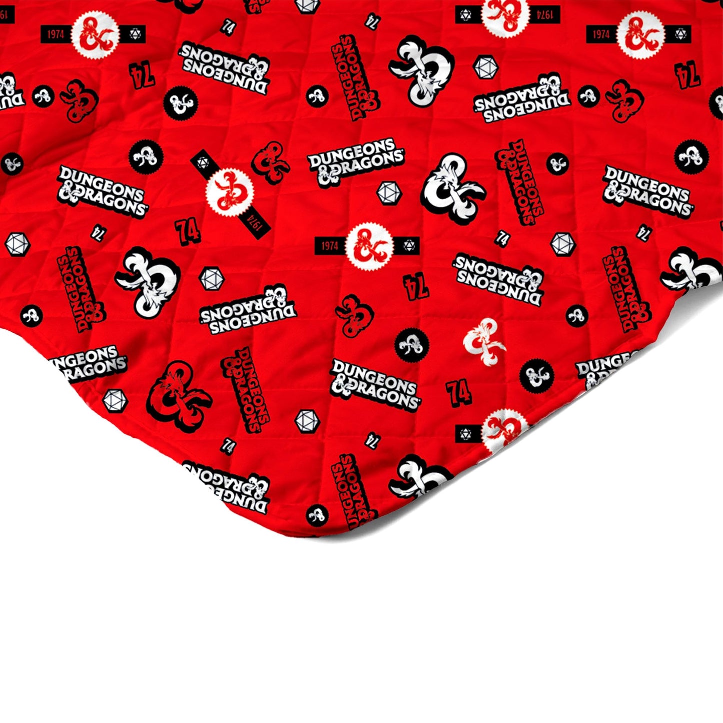 Northwest Dungeons & Dragons Roll for Initiative Twin Quilted Blanket, Comfy Throw, Soft Lightweight Bedding for Bed, or Couch, 60 x 90 inches