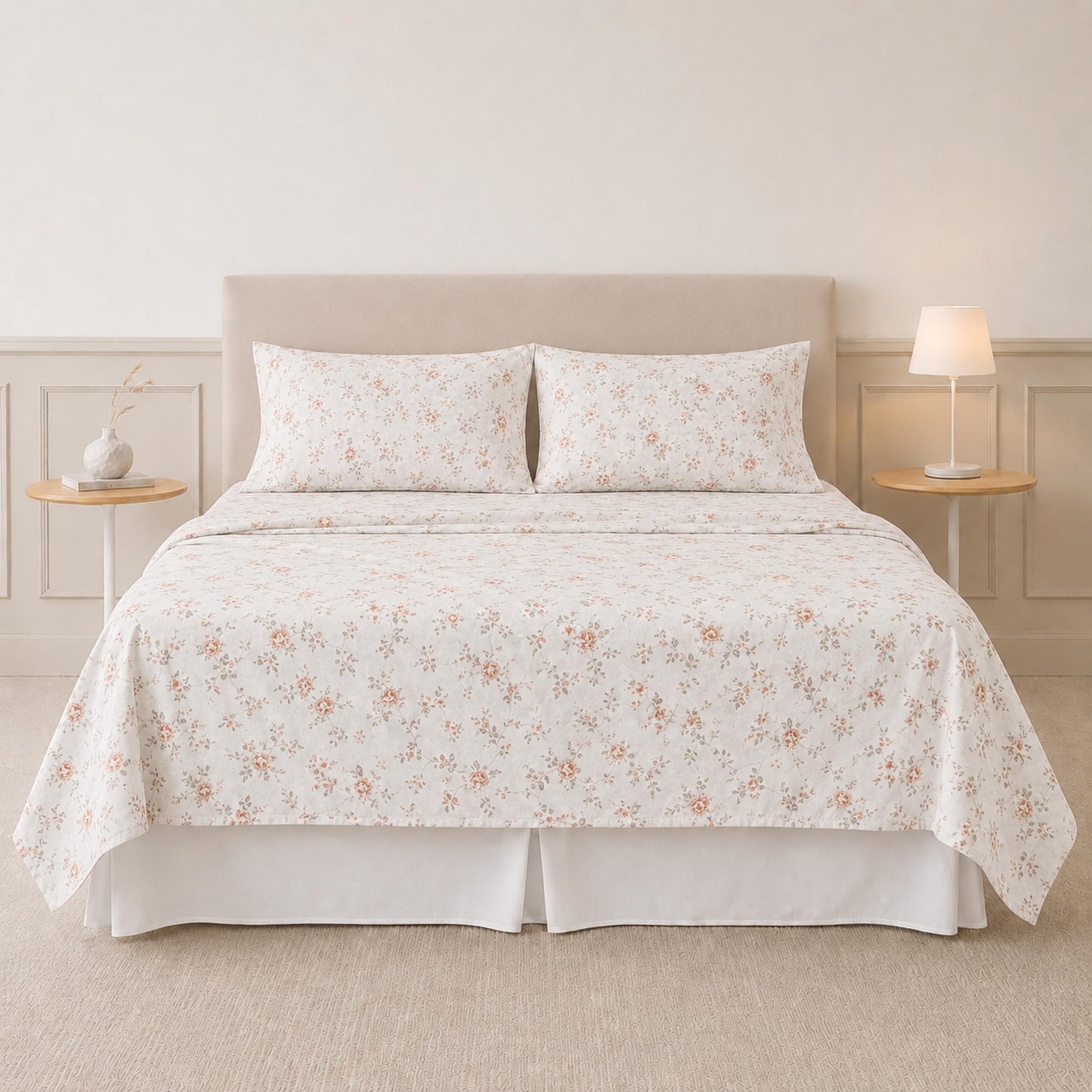 Modern Threads Silky Soft Microfiber and Wrinkle Free Sheets - Luxurious Microfiber Bed Sheets Includes Flat Sheet, Fitted Sheet with Deep Pockets, & Pillowcases Kashmir Rose Clay, Full