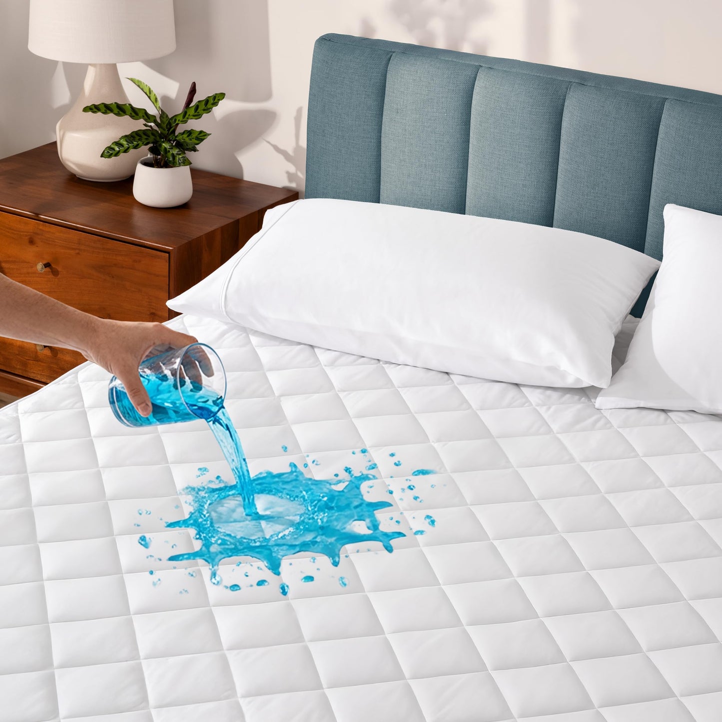 Bare Home Waterproof Quilted Mattress Protector (King) - Cooling Mattress Pad - Protects Against Spills - Easily Washable - Elastic Fitted Mattress Cover - Stretch-to-Fit up to 15 Inches Deep (King)