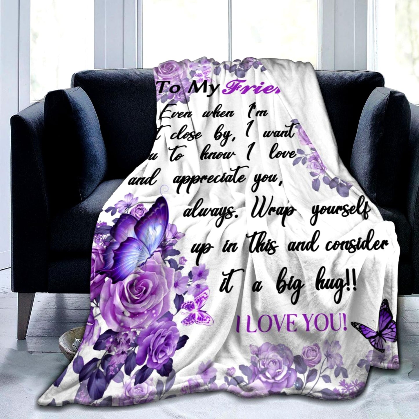 XeaGiasy Best Friend Blanket Gifts from Bestie Sister Friendship Gifts Flannel Throw Blankets for Birthday/Mothers Day/Christmas 50"X40"