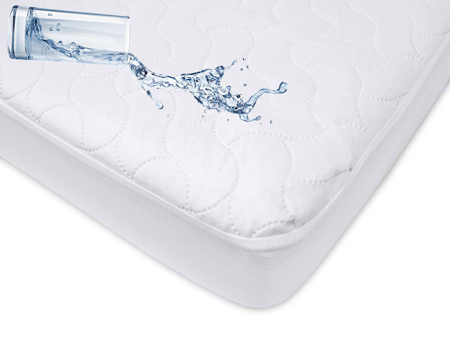 American Baby Company 2 Pack Waterproof Fitted Mini Crib Mattress Protector 38" x 24" - Quilted, Noiseless, Soft & Breathable Pack n Play and Mini Crib Mattress Cover