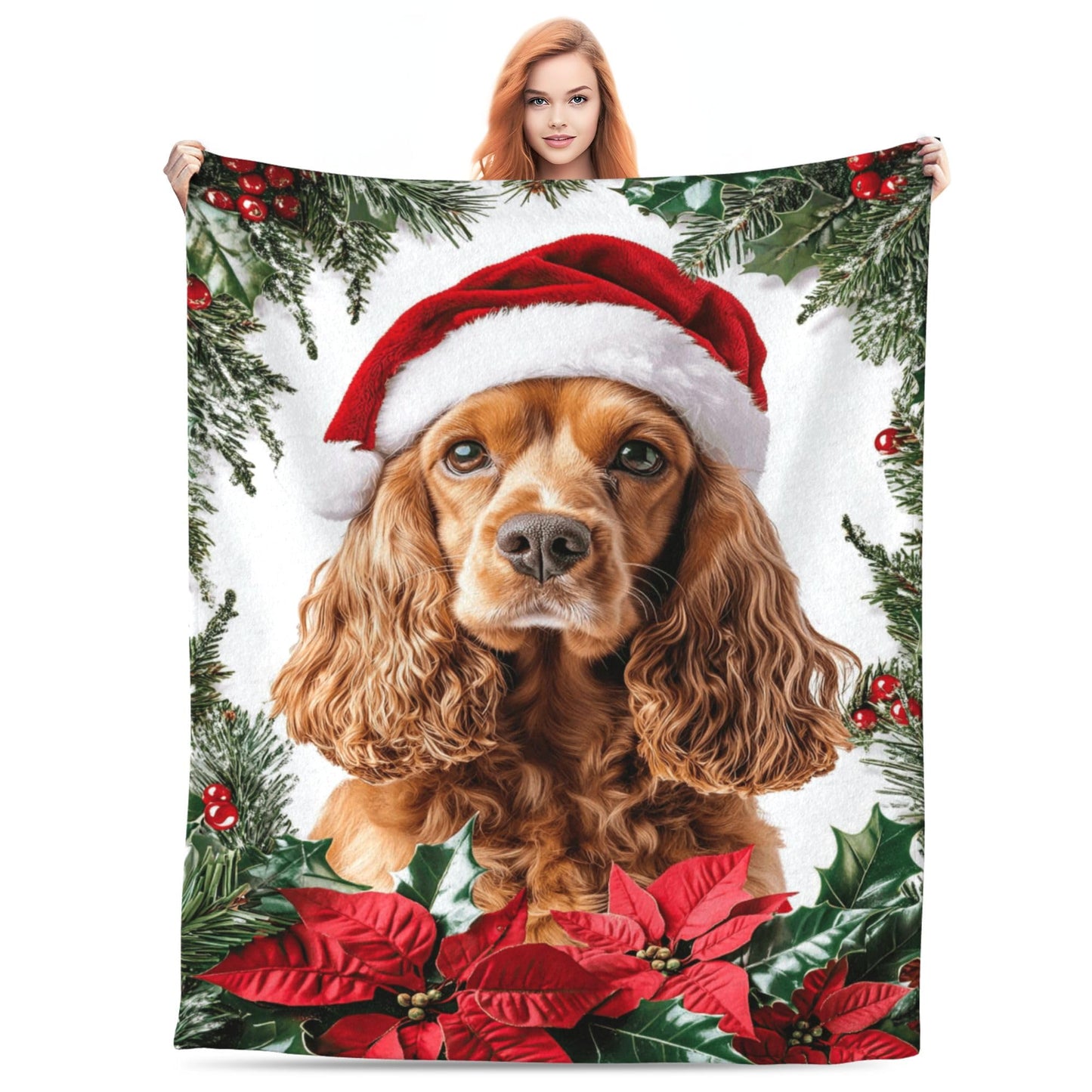 Christmas Dog Blanket,Heavyweight Soft Throw Blanket - Ultra Soft Fuzzy Party Blanket Gifts for Bed Sofa Home Decor,60''x 50''