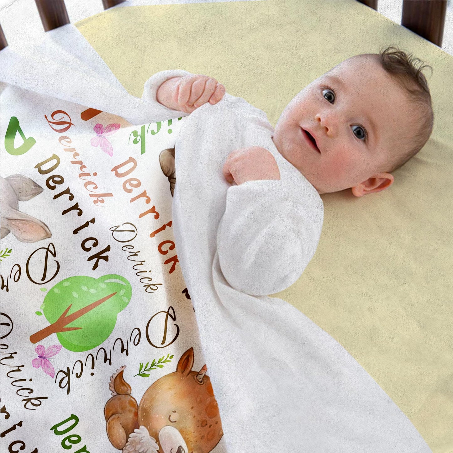 Personalized Baby Blankets for Girls Boys, Custom Throw Babies Blanket with Name, Super Soft Newborn, Babies Girls Boys Receiving Blanket, Custom Baby Shower Birthday Gifts