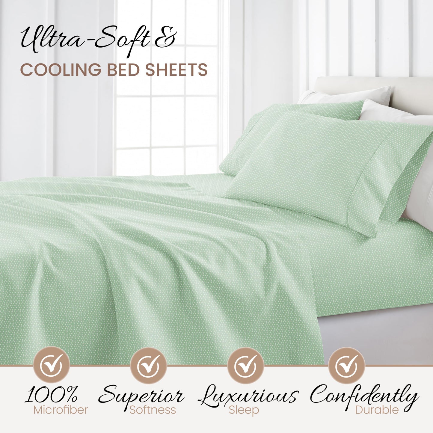 Linen Market 4 Piece Full Bedding Sheet Set (Jade Arrows) - Sleep Better Than Ever with These Ultra-Soft & Cooling Bed Sheets for Your Full Size Bed - Deep Pocket Fits 16" Mattress