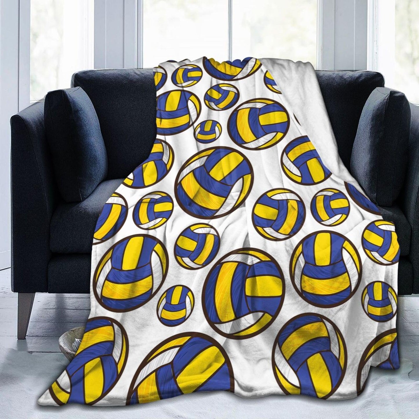 Volleyball Blanket Soft Warm Sofa Bed Throw Blanket Best Volleyball Gifts for Coach Players Teen Girls 80"X60"