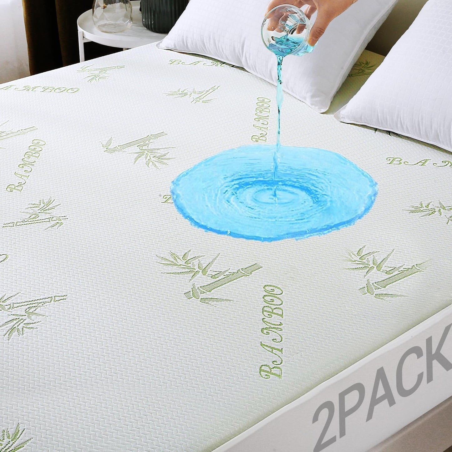MUXHOMO 2 Pack Twin XL Mattress Protector, 100% Waterproof Mattress Cover Twin XL Size Bed, Cooling and Breathable Bed Pad Cover, Deep Pocket 8"-21"