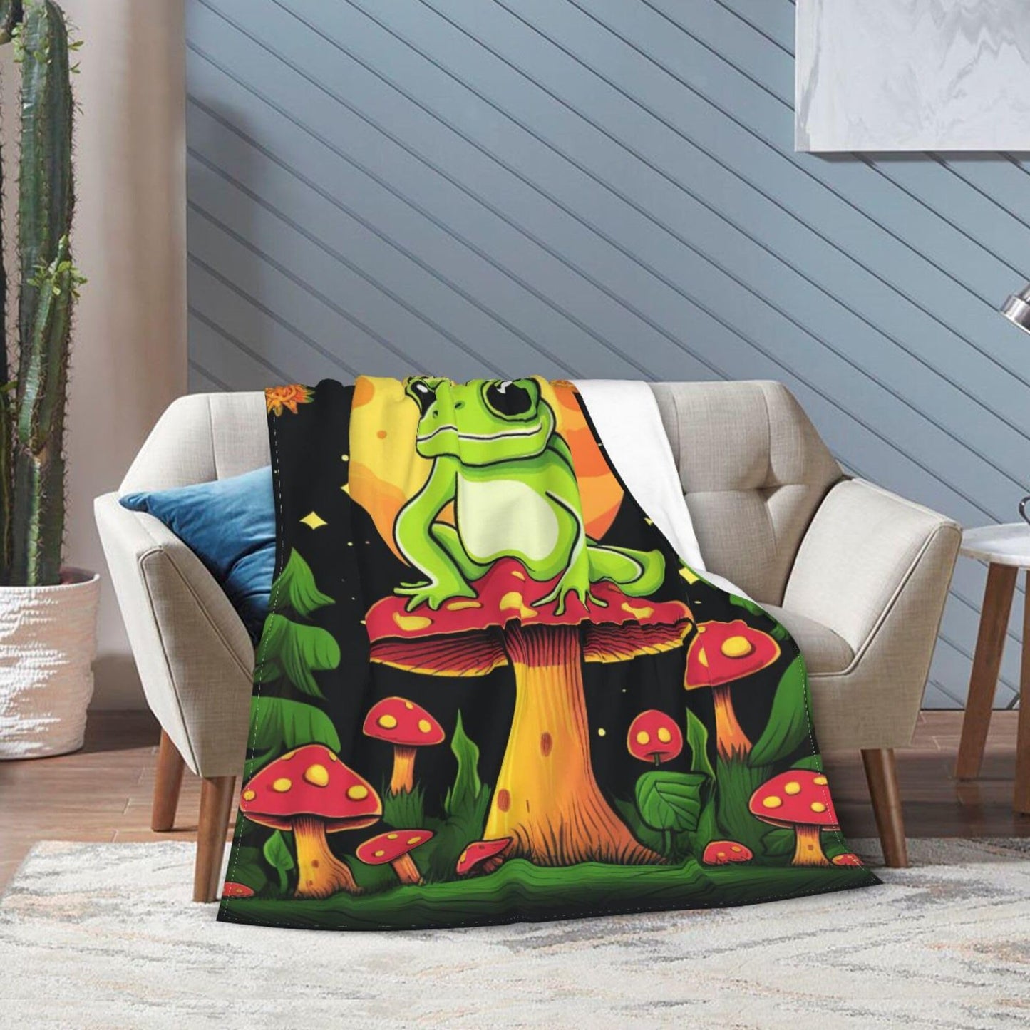 Frog Blanket Frog Fleece Throw Blanket Super Soft Fuzzy Plush Cozy Warm Frogs Decor Bedding Blankets Gift for Boys Girls Men Women Kids & Adult 50"X40"