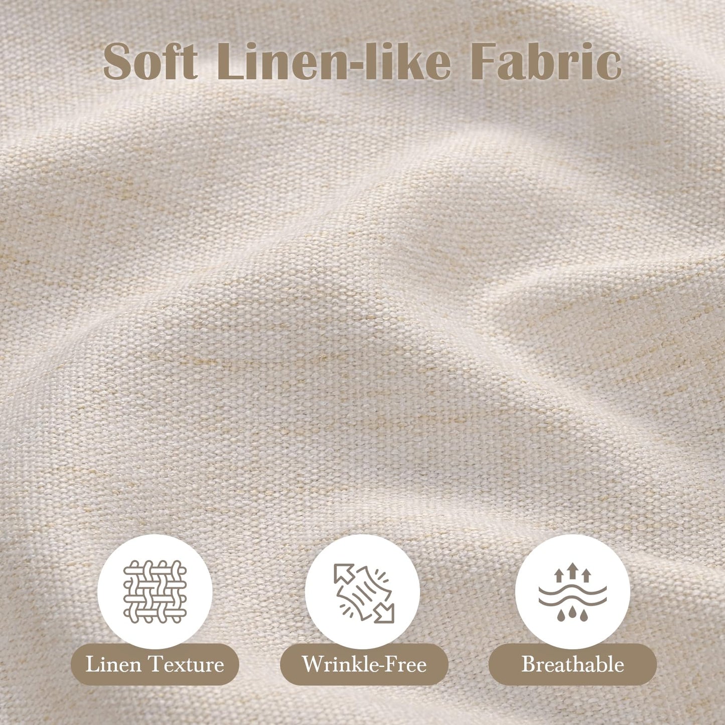 Yinhua Boho Curtains for Living Room 84 Inch Long Brown Embroidered Floral Bedroom Curtains, Farmhouse Light Filtering Window Curtain Rod Pocket & Back Tab Drapes, 52" W x 84" L, 2 Panels
