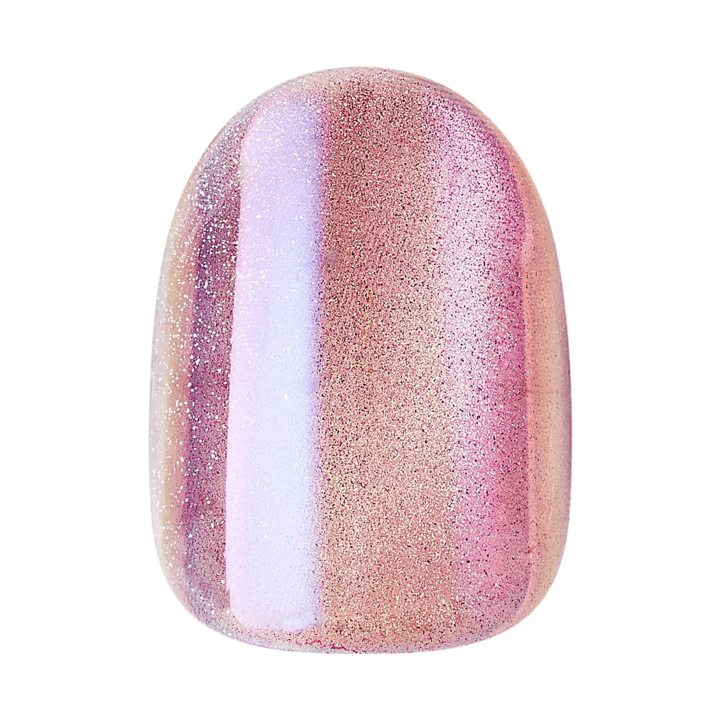 Kiss colorFX by Impress Press On Nails, Starry, 30 No Glue Peel and Stick Nails Kit with IMPROVED Adhesive, Light Pink Short Oval Pearlescent Effect, Includes Prep Pad, Manicure Stick & Mini File