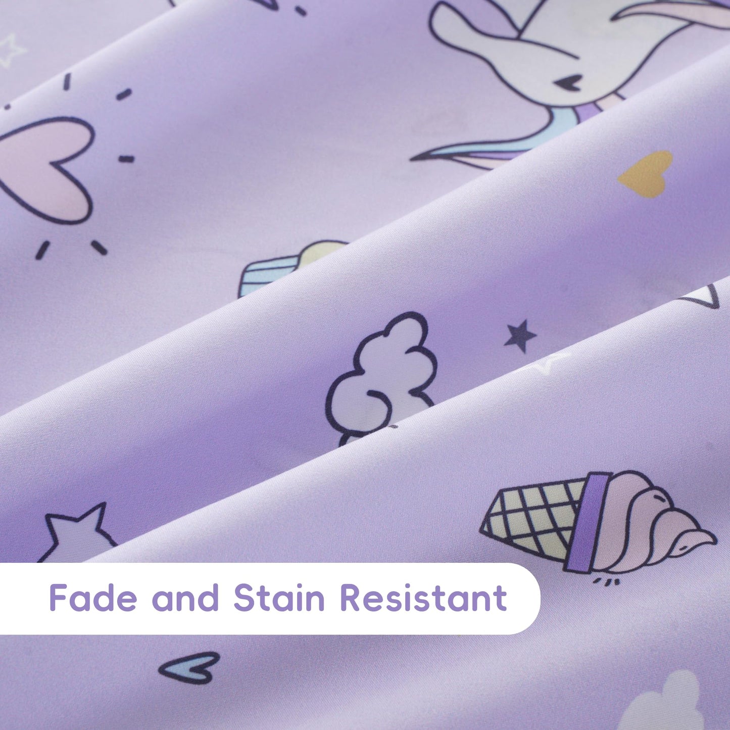 Bunnikins & Clover Unicorn Kids Sheet Set Twin Size, 3 Piece Soft Microfiber Twin Bed Sheets, Deep Pocket Unicorn Sheets Twin for Boys Girls