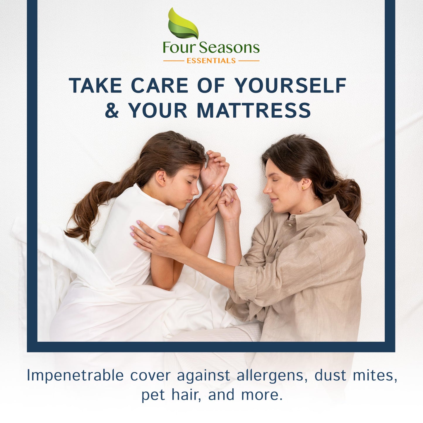 King Size Mattress Protector Waterproof Zippered Cover - Deep Pocket Fits up to 20" Depth - Hypoallergenic Premium Quality Encasement Protects Against Dust