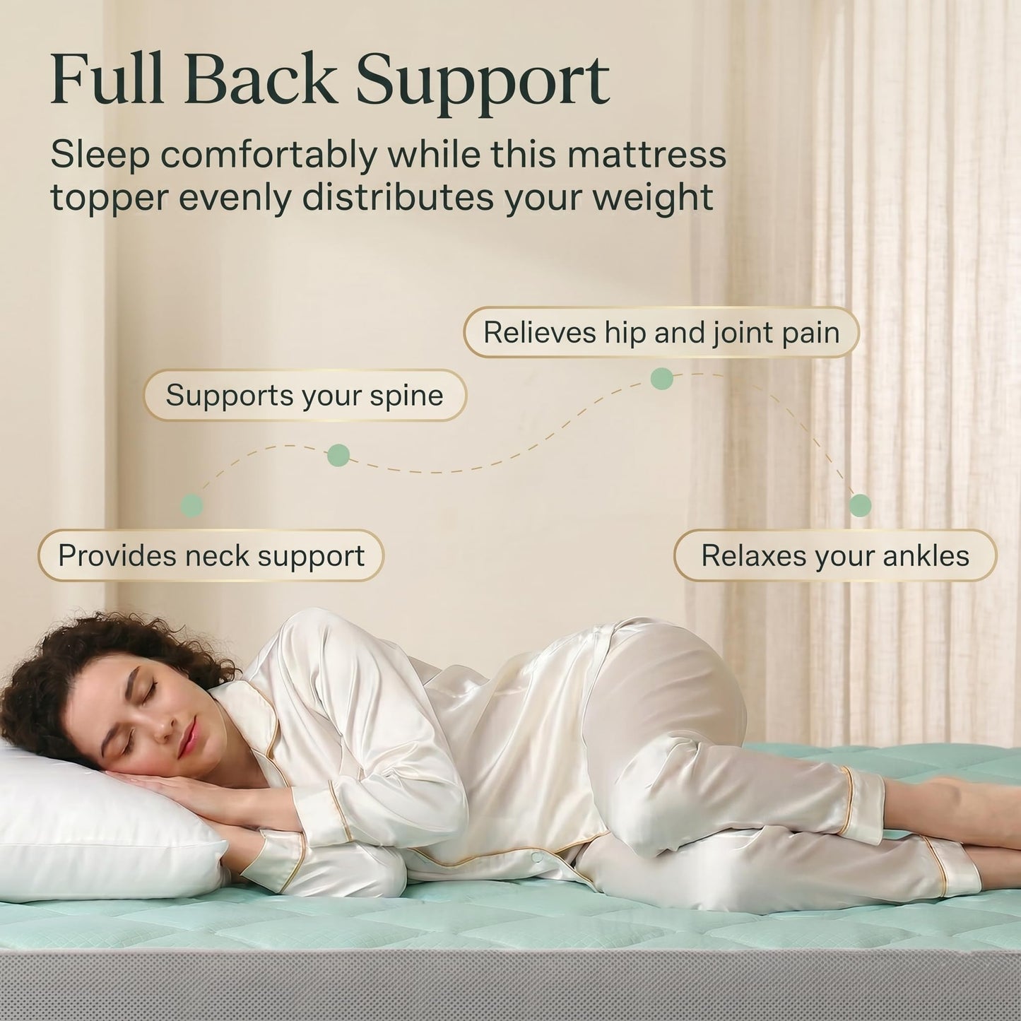 Novilla Queen 3 Inch Dual Layered Mattress Topper with 2 Inch Gel Memory Foam & 1 Inch Cooling Pillow Top Cover, Pressure Relieving Breathable Bed Topper for Back Pain Support, Certi-Safe