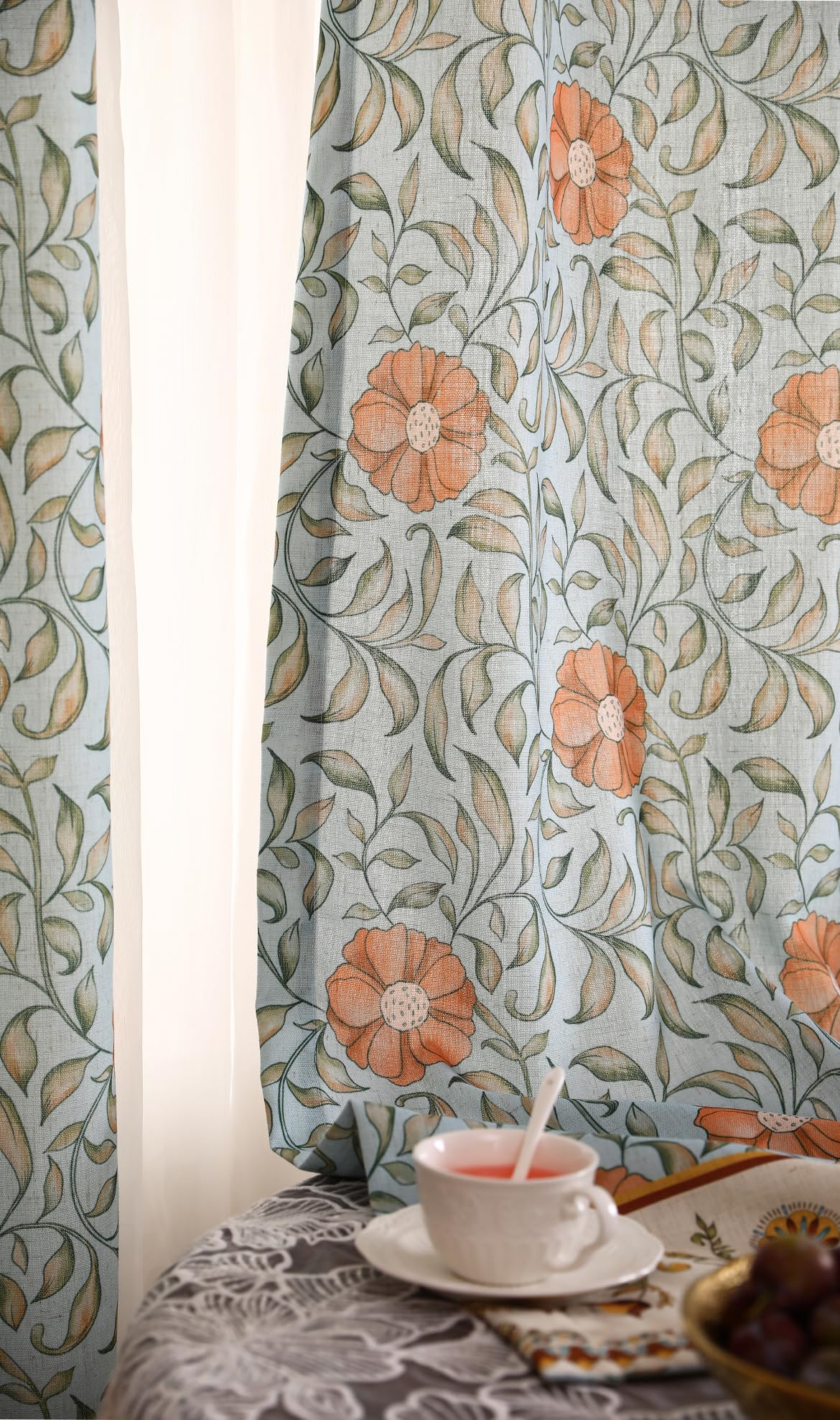 patdrea Designer French Linen Curtains Set of 2 Panels,53"x87"-Wensel