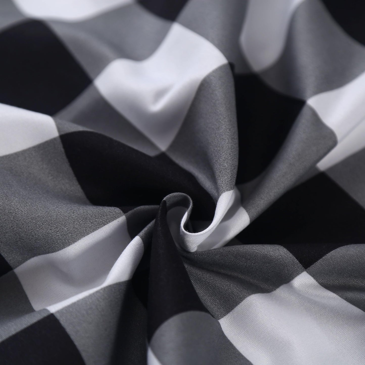 SDIII 4 Pieces Black and White Gingham Sheets Twin Size Bed Set, Soft Microfiber Striped Bed Sheets Twin, Black and White Checkered Bedding Sheet Set
