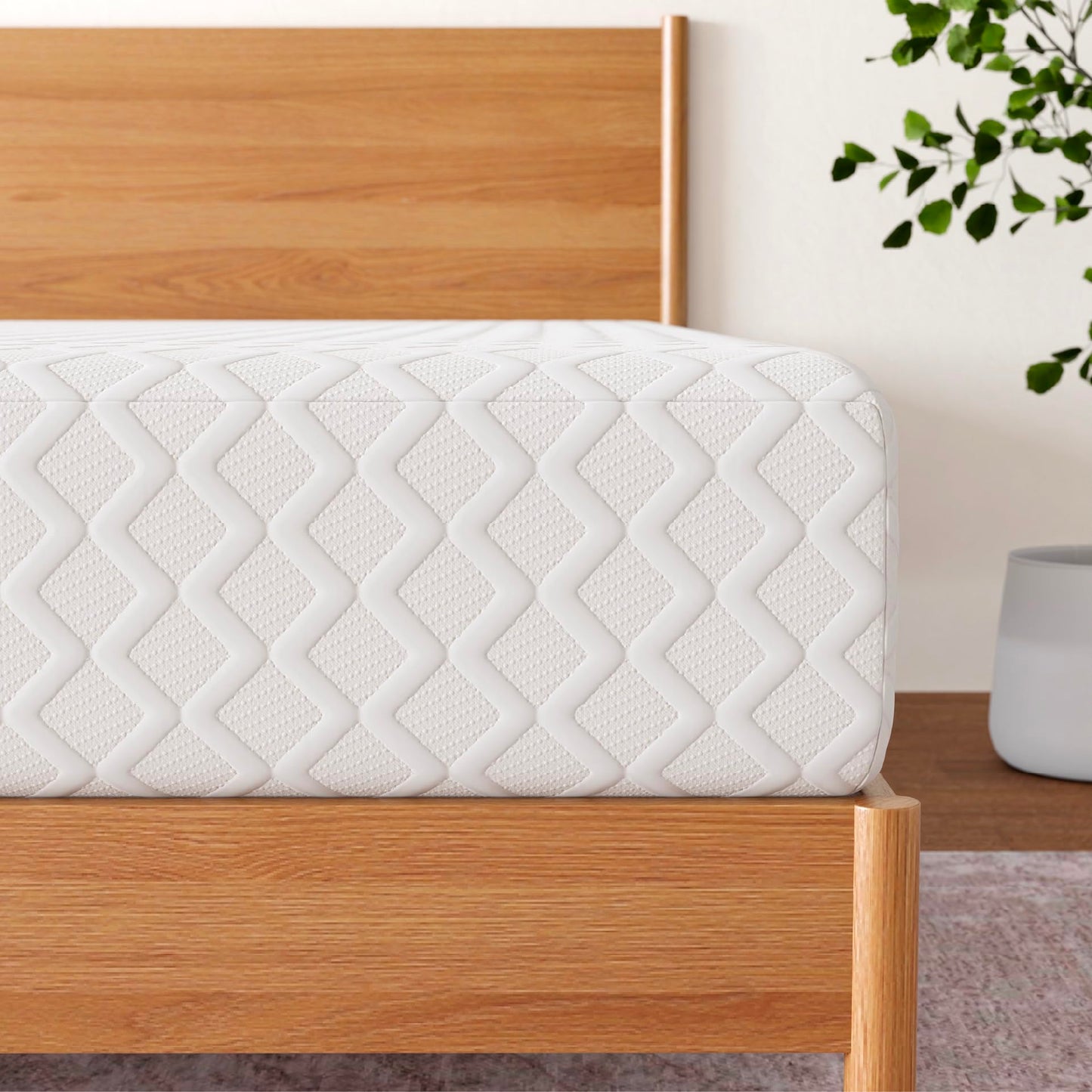 Signature Design by Ashley Queen Size Chime 10 Inch Medium Firm Memory Foam Mattress with Green Tea & Charcoal Gel for Pressure Relief, Fiberglass Free, Mattress In A Box